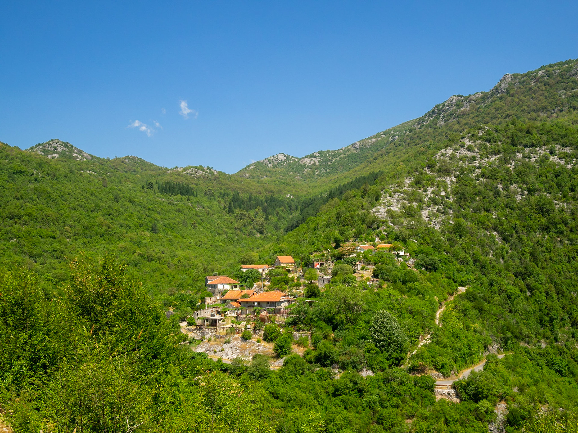 an hamlet in the mountains of Lovcen National Park, Montenegro