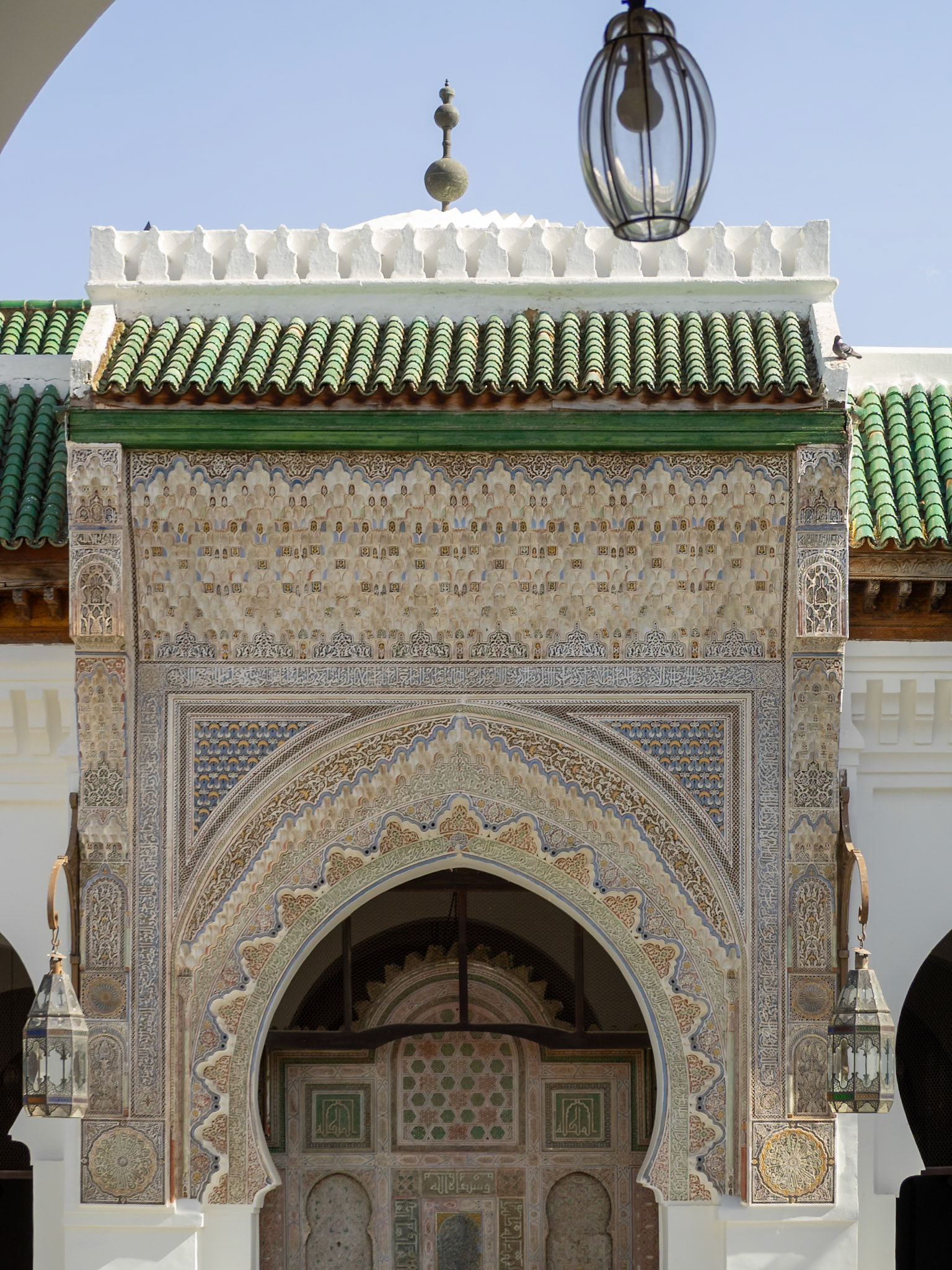 University of al-Qarawiyyin mosque courtyard detail, Fez, Morocco