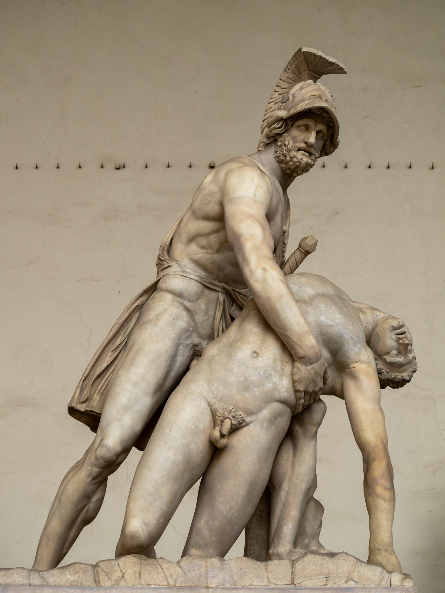 Patroclus and Menelaus statue at the Loggia dei Lanzi, Florence