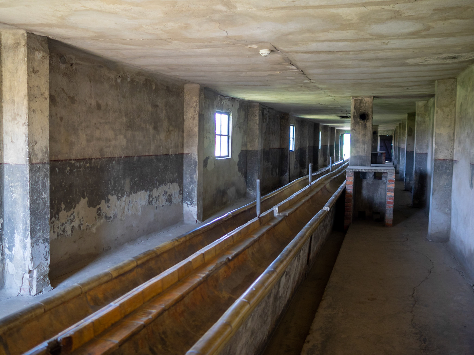 Auschwitz II Concentration Camp toilet barrack