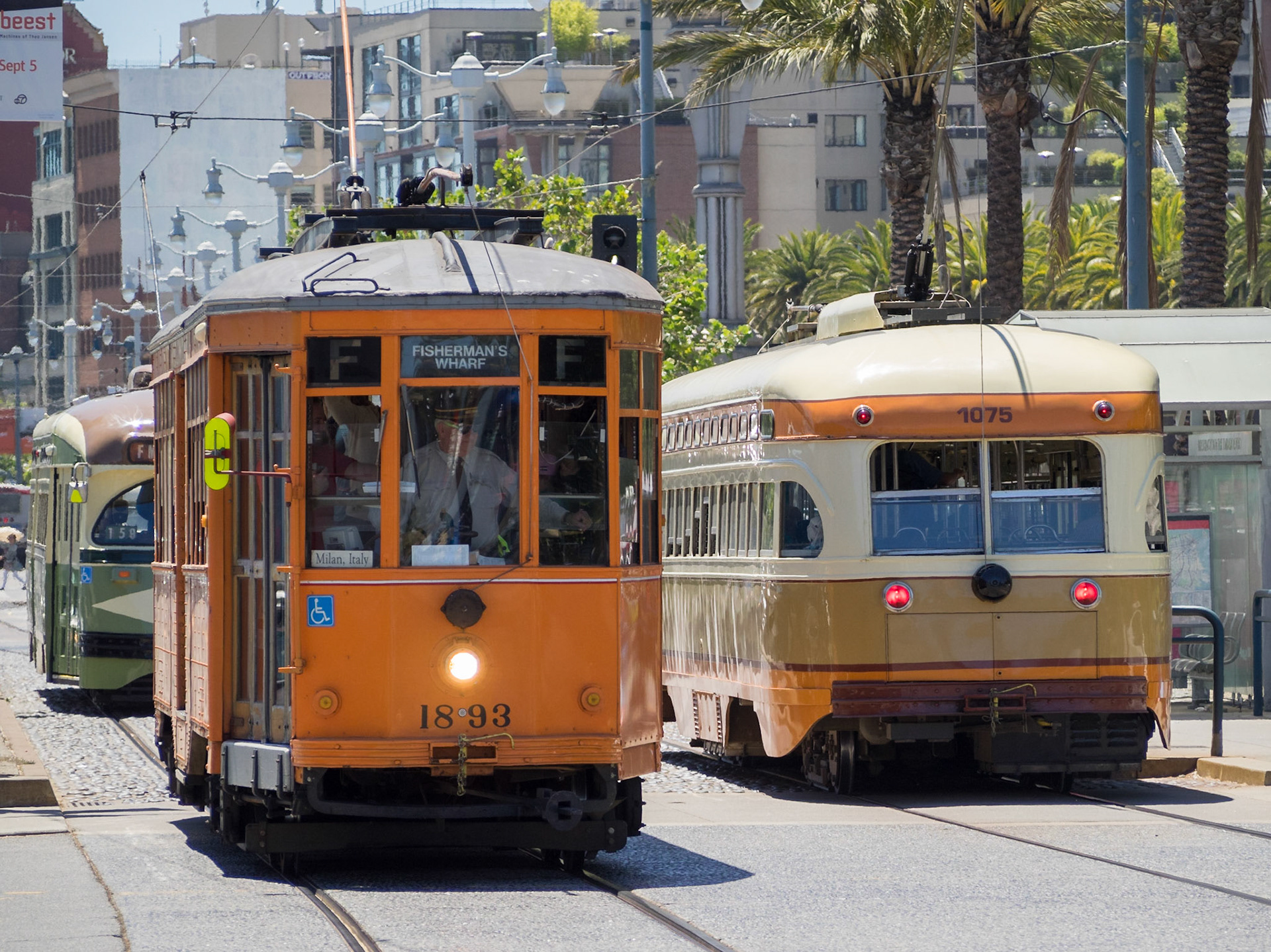 Streetcars at The Embarcadero, San Francisco