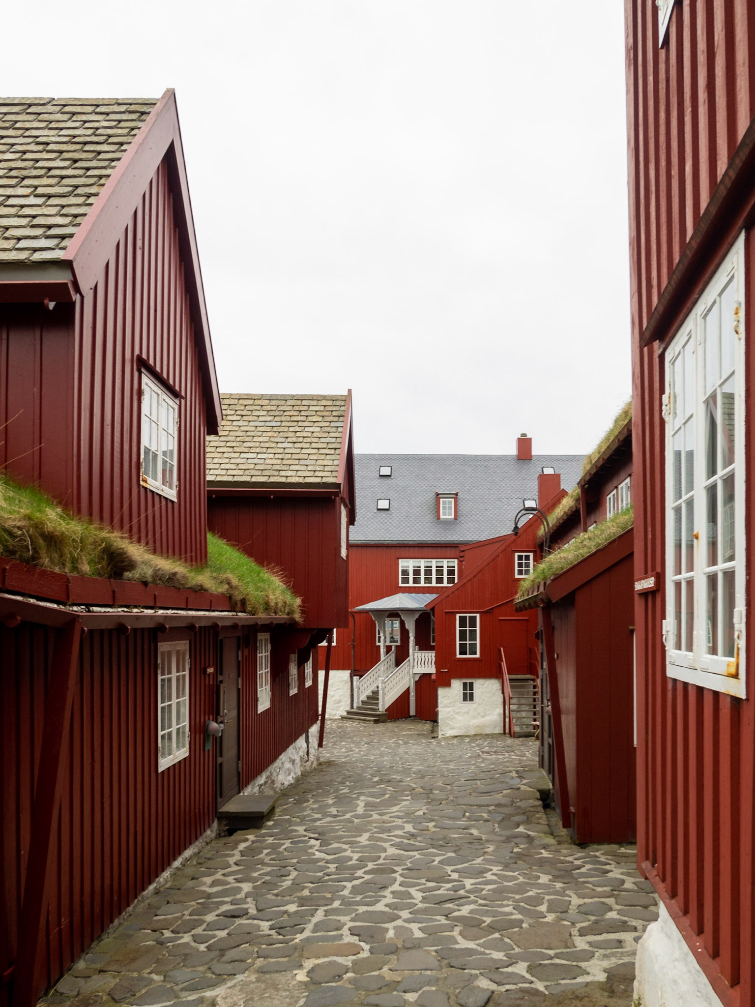 Tinganes red houses with slate roof, Tórshavn