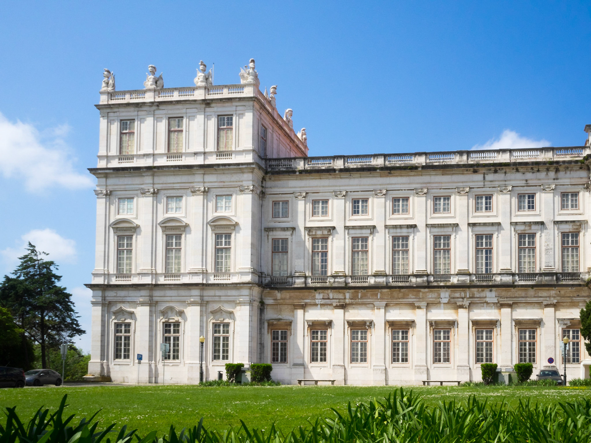 Neoclassical facade of Ajuda National Palace