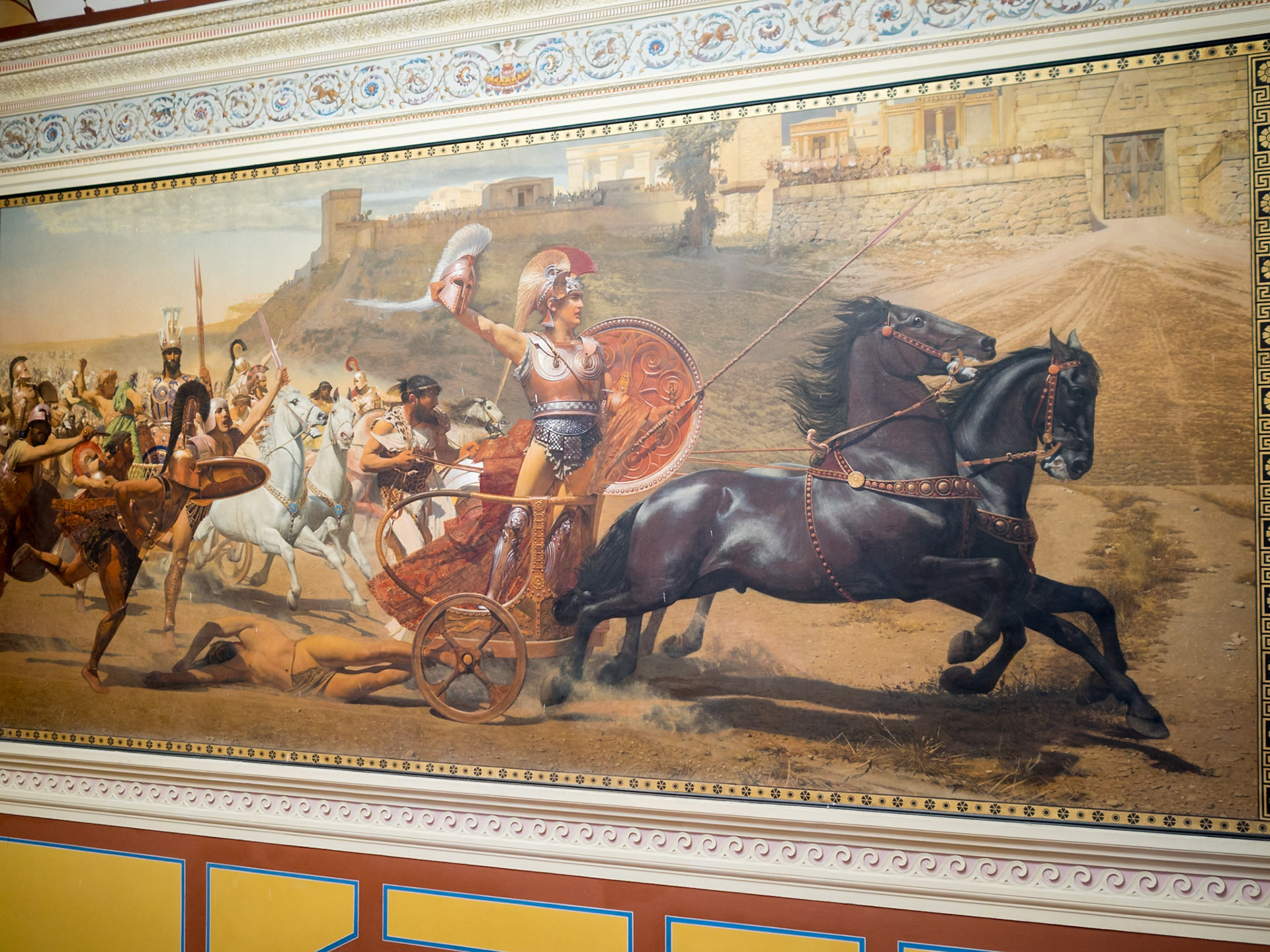 Achilles painting in the Achillion Palace interior