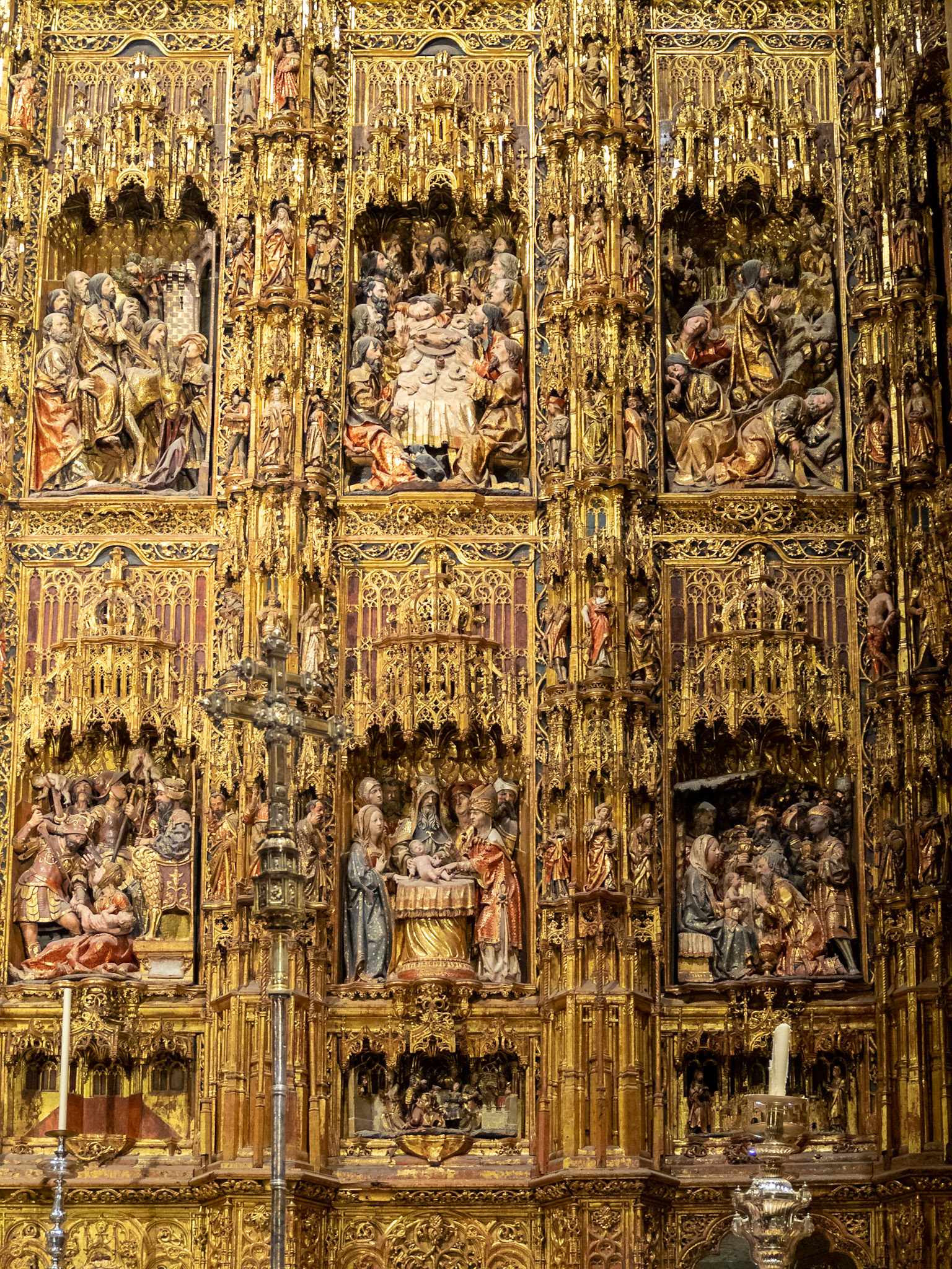 Detail of the altarpiece of Seville Cathedral Main Chapel