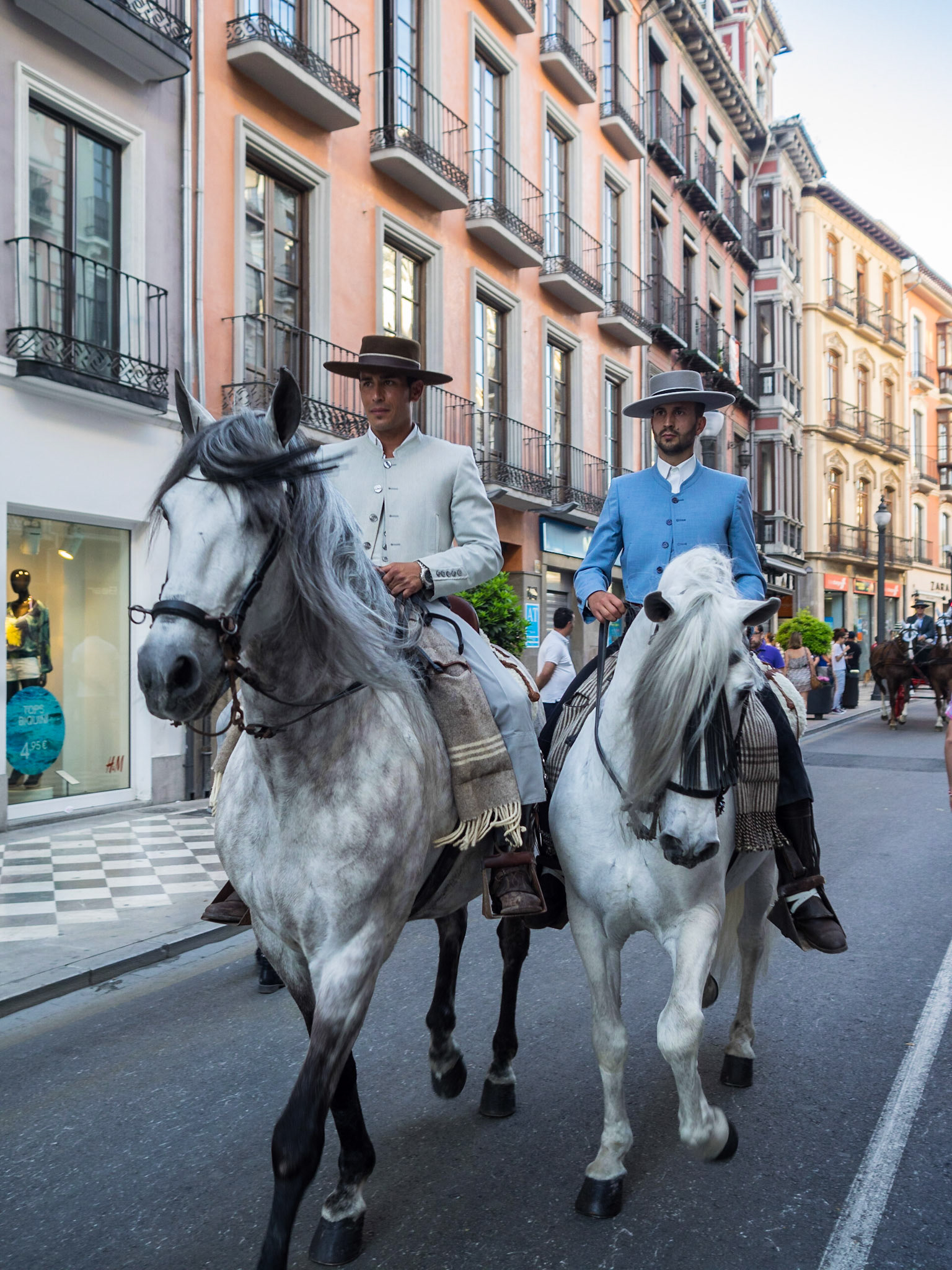 Street parade during the Las Cruces de Mayo in Granada