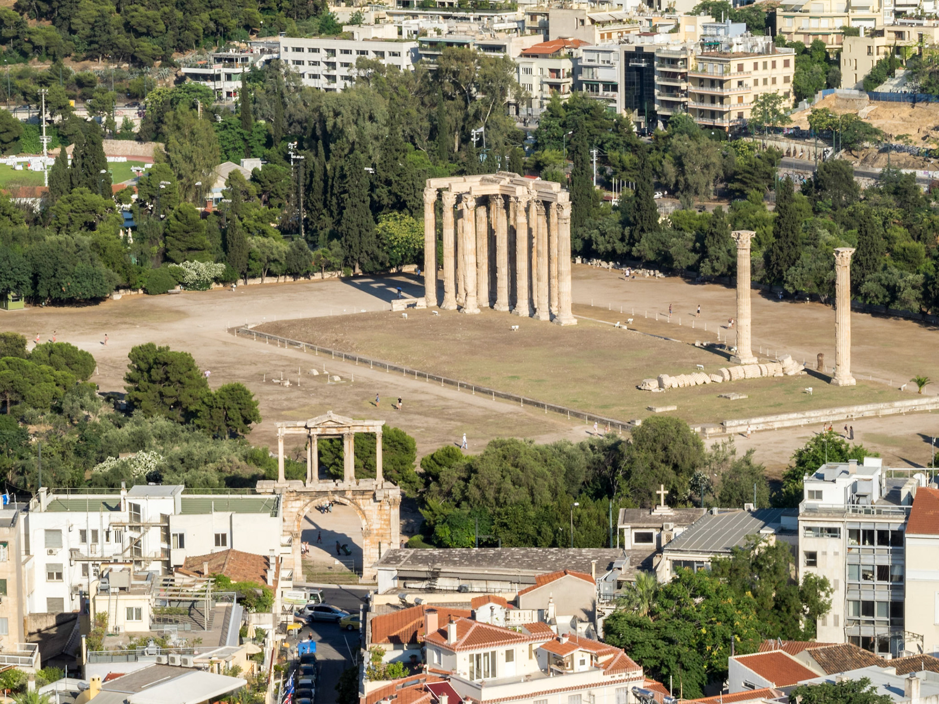 View of the Temple of Zeus from the Acropolis
