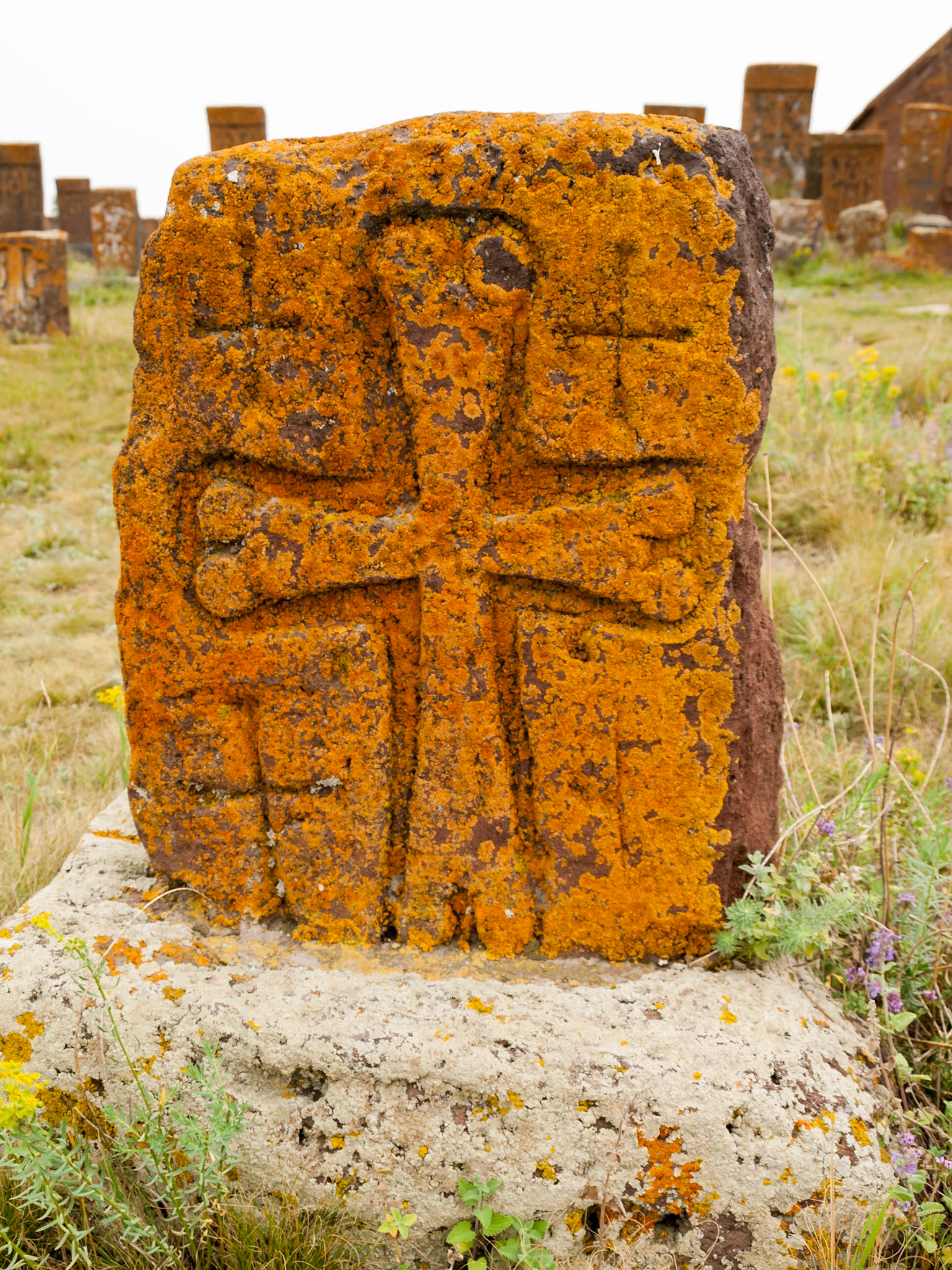 Khatchkar (cross-stone) field in Noratus