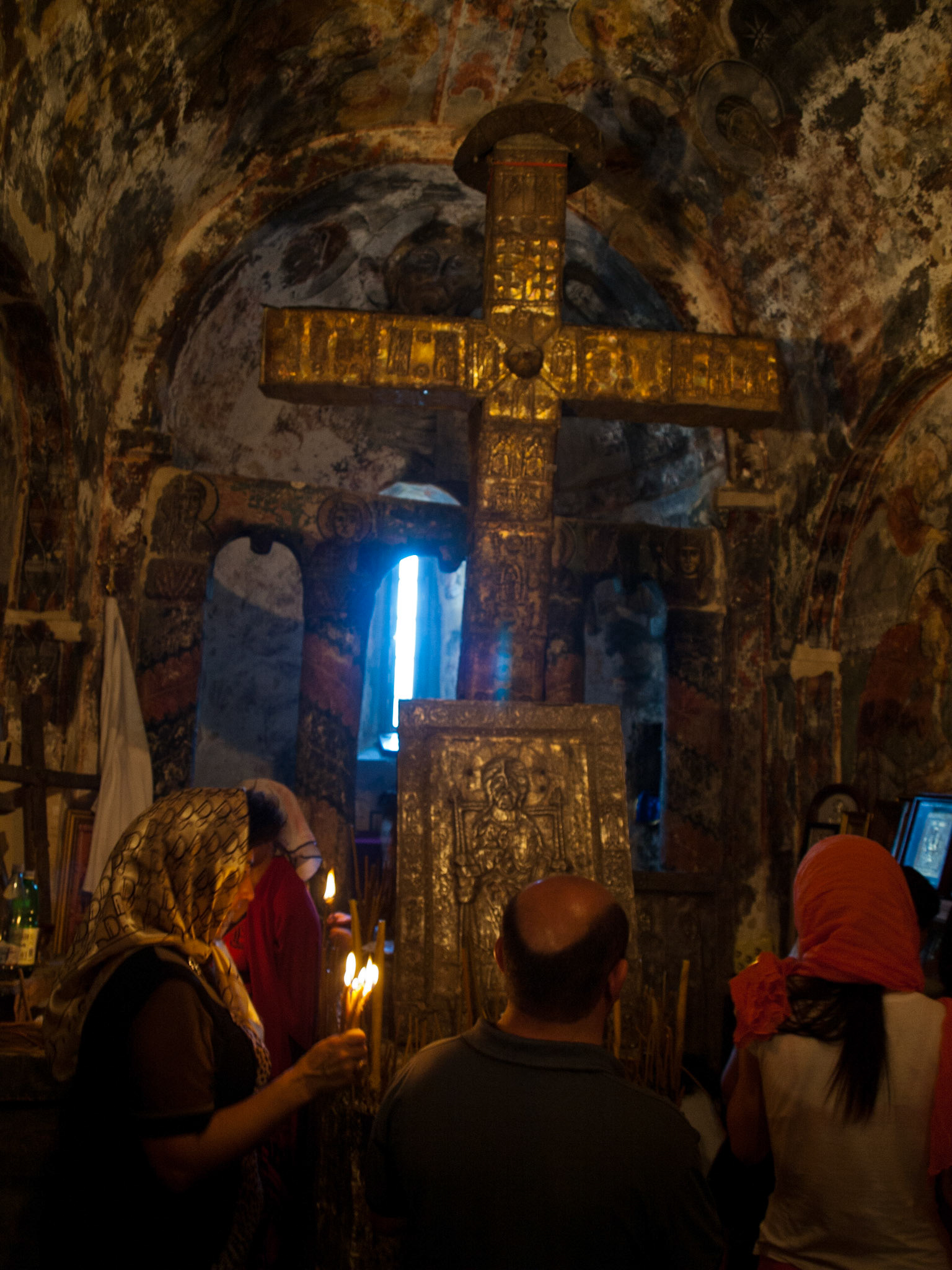 Fresco in the interior of the Lamaria Church in Svaneti
