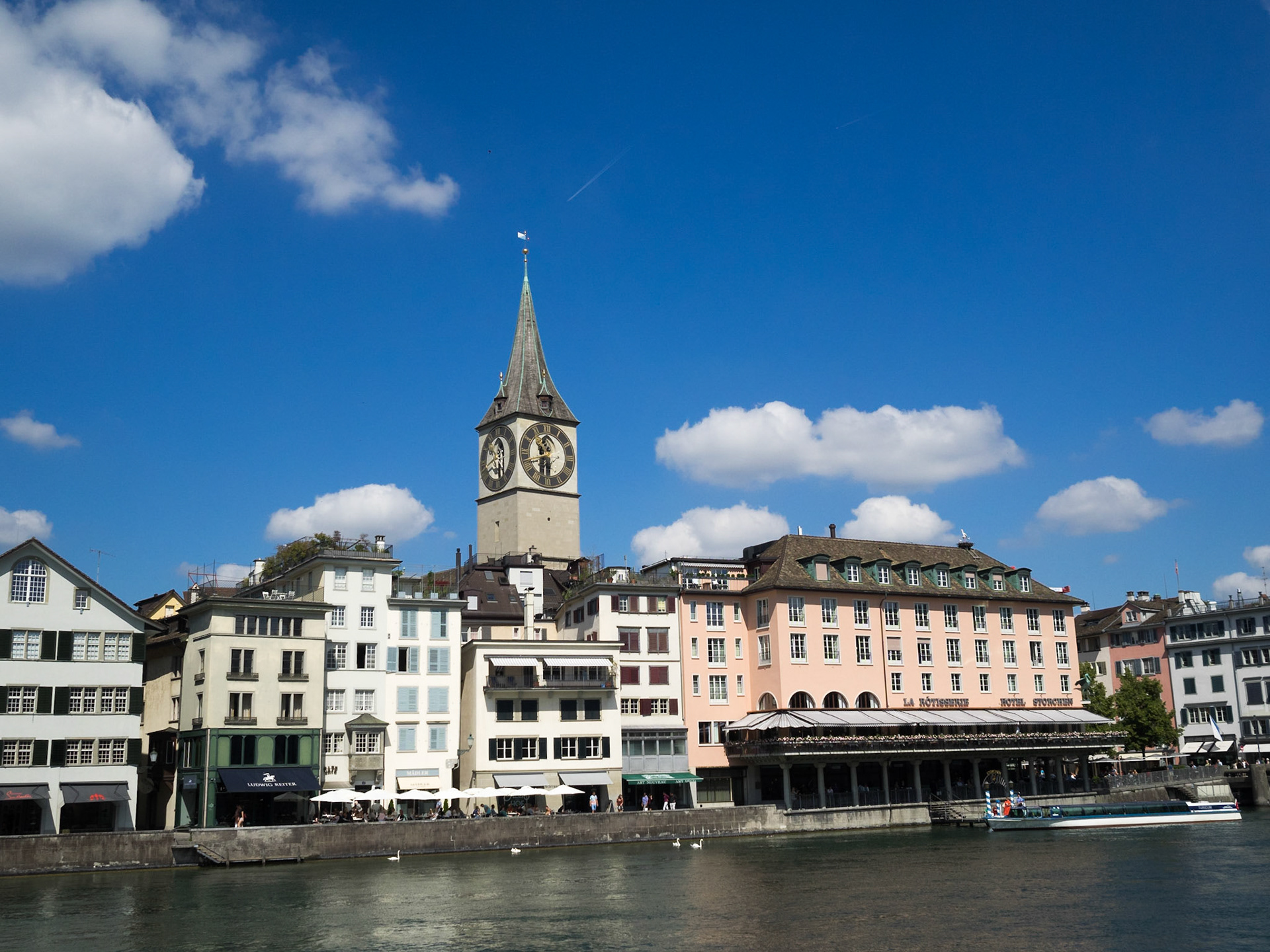 St. Peter Church tower over Zurich
