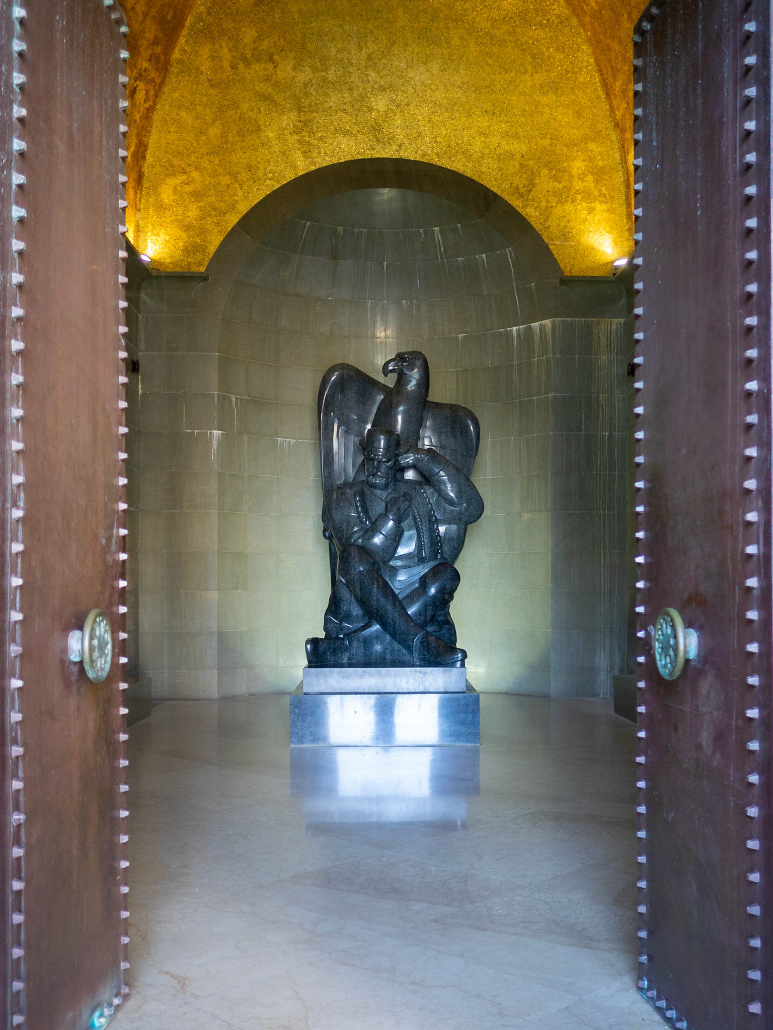 Petar II statue by Ivan Mestrovic at the Mausoleum of Njegos