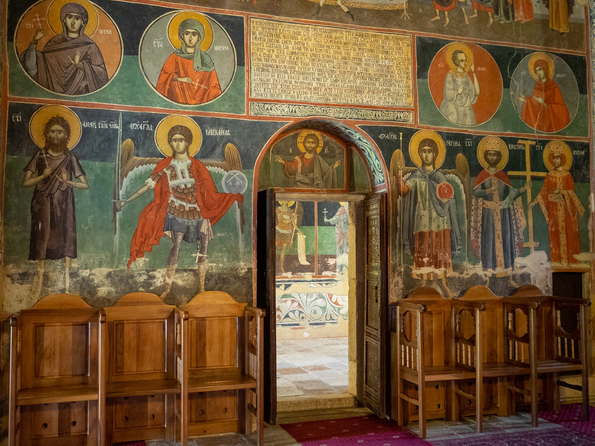 Wall fresco from the Church of the Assumption of the Holy Mother of God