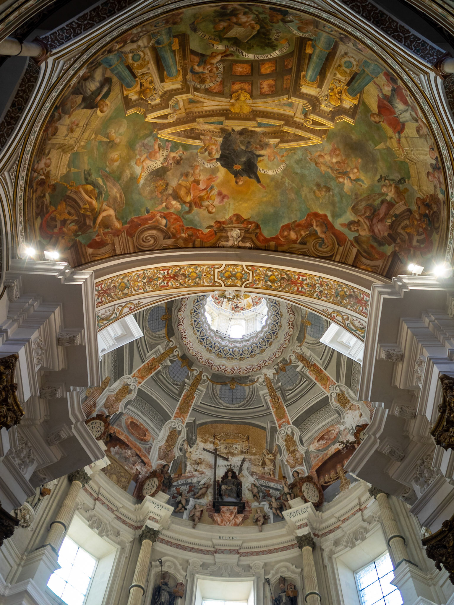 Church of Saint Louis of France cupola interior and celing frescoes by Domingo Martinez