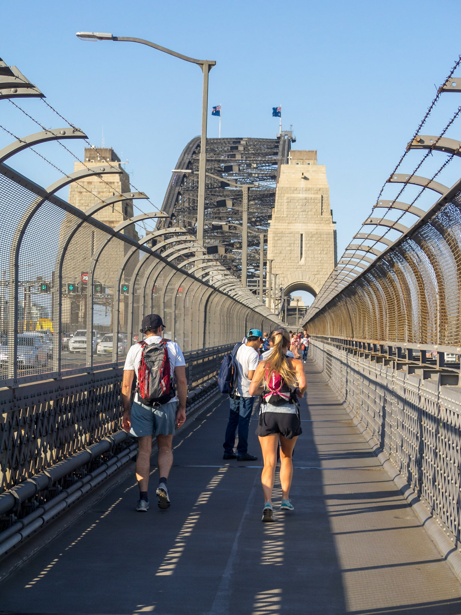 Crossing Sydney Harbour Bridge on foot