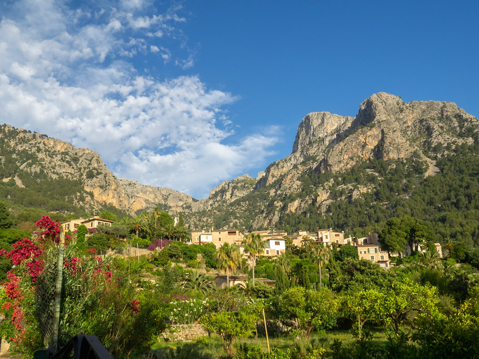 Biniaraix below Tramuntana mountains, Mallorca