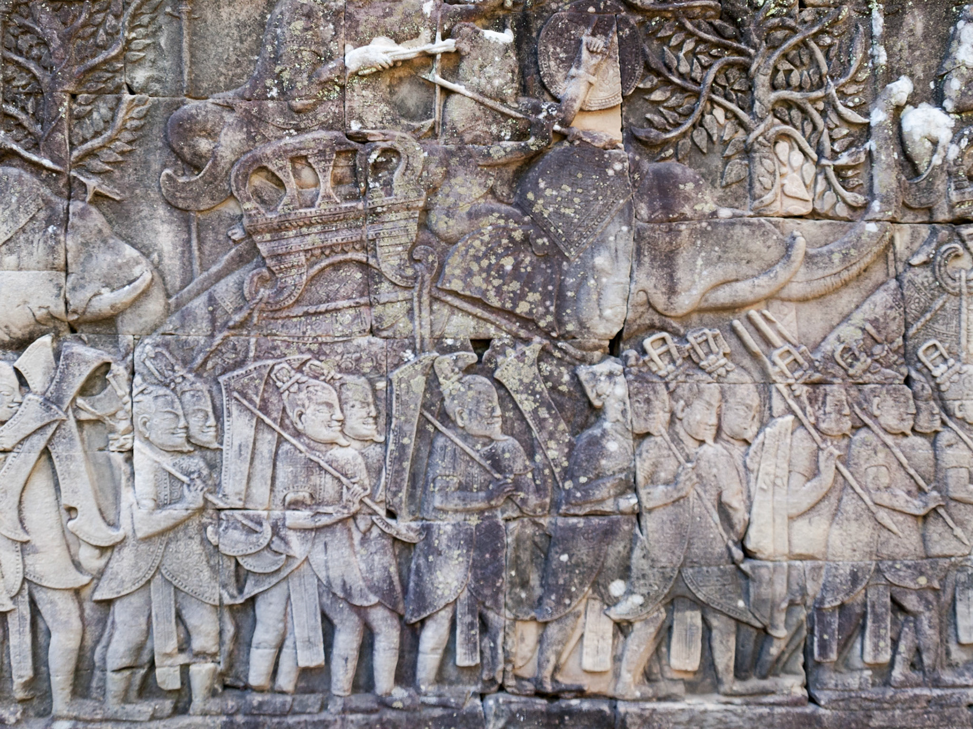 Bayon, Siem Reap, Cambodia - built by Jayavarman VII with 54 towers with 216 smiling faces