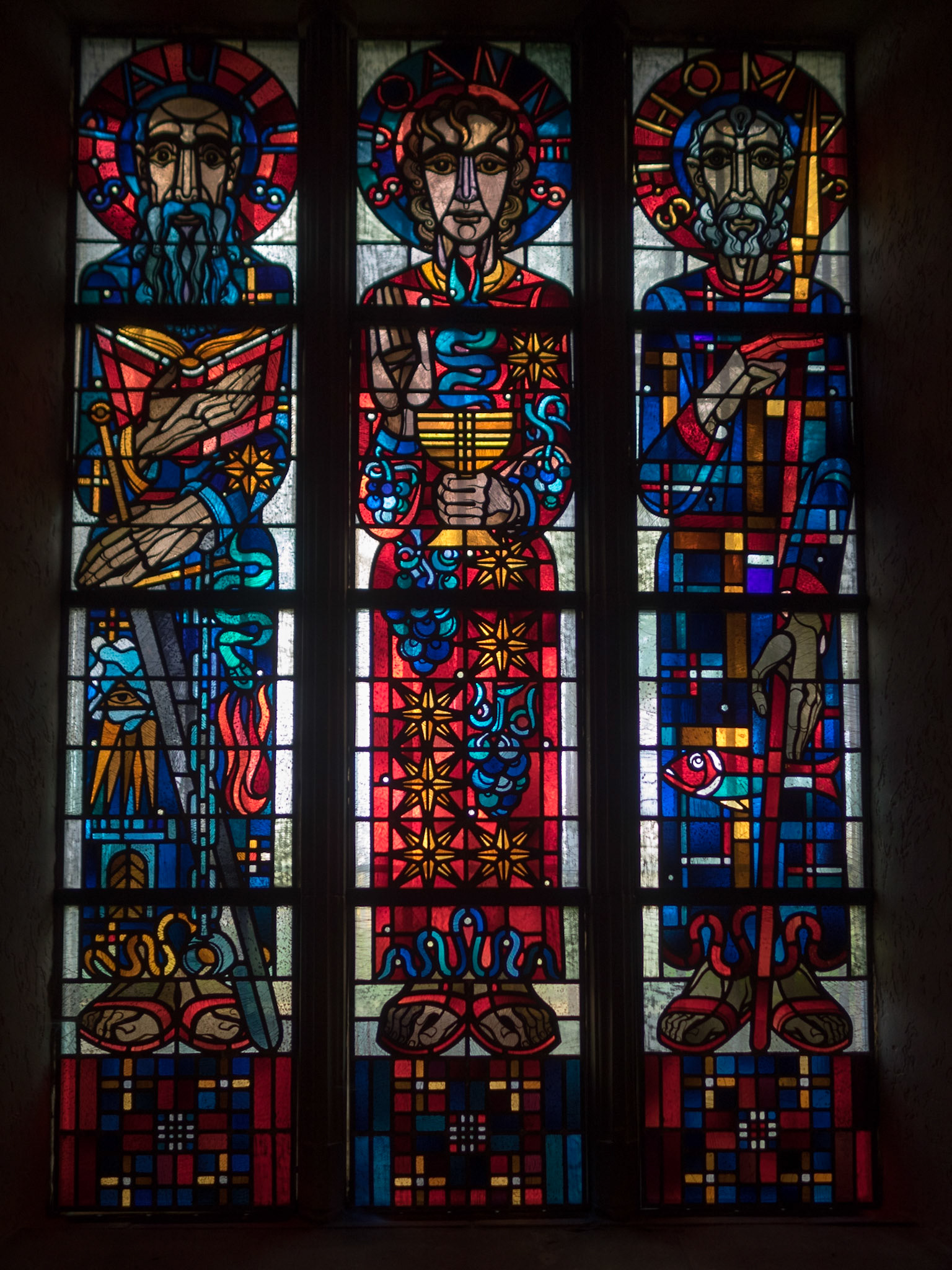 Stained glass window of Luxembourg Cathedral