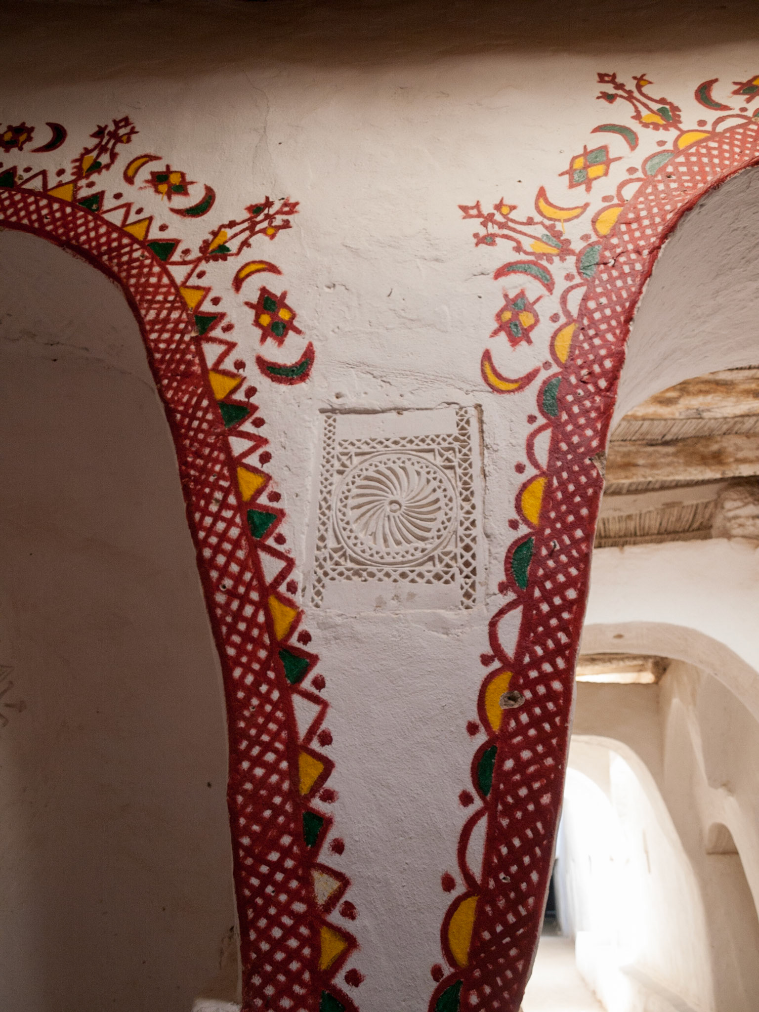 Paintings on the walls of Ghadames streets