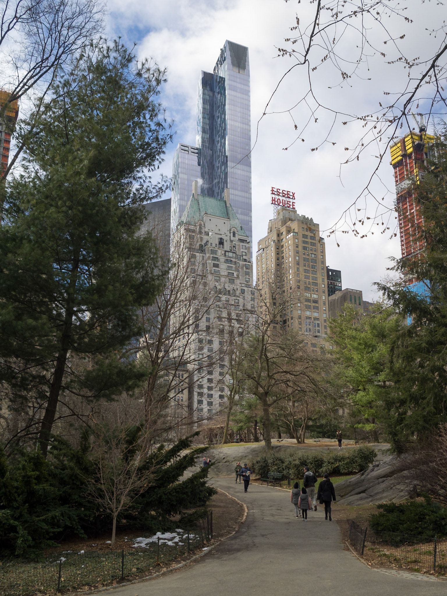 E 59th Street skyscrapers seen from inside Central Park