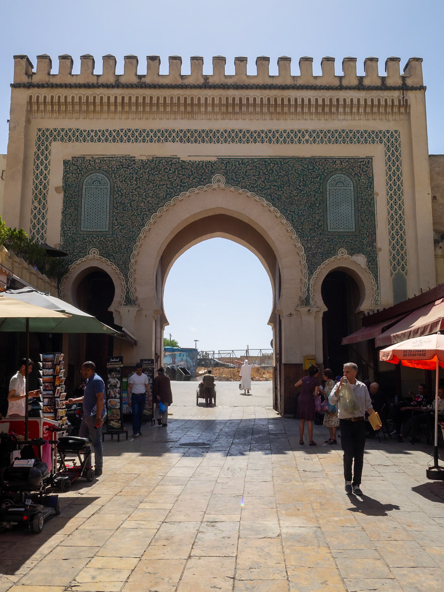Bab Bou Jeloud inner side, Fez medina, Morocco