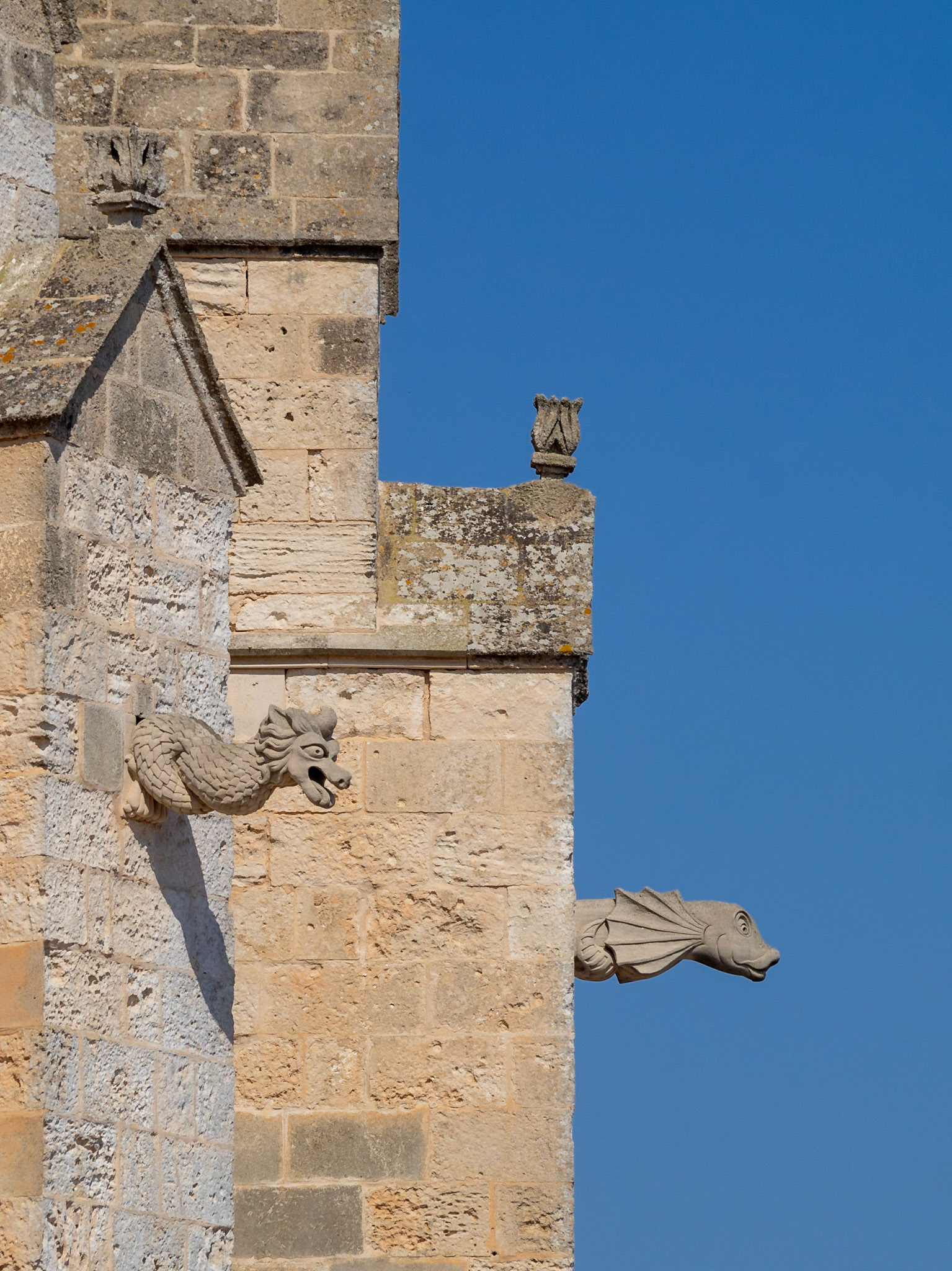 Gargoyles in the apse of the Ciutadella de Menorca Cathedral