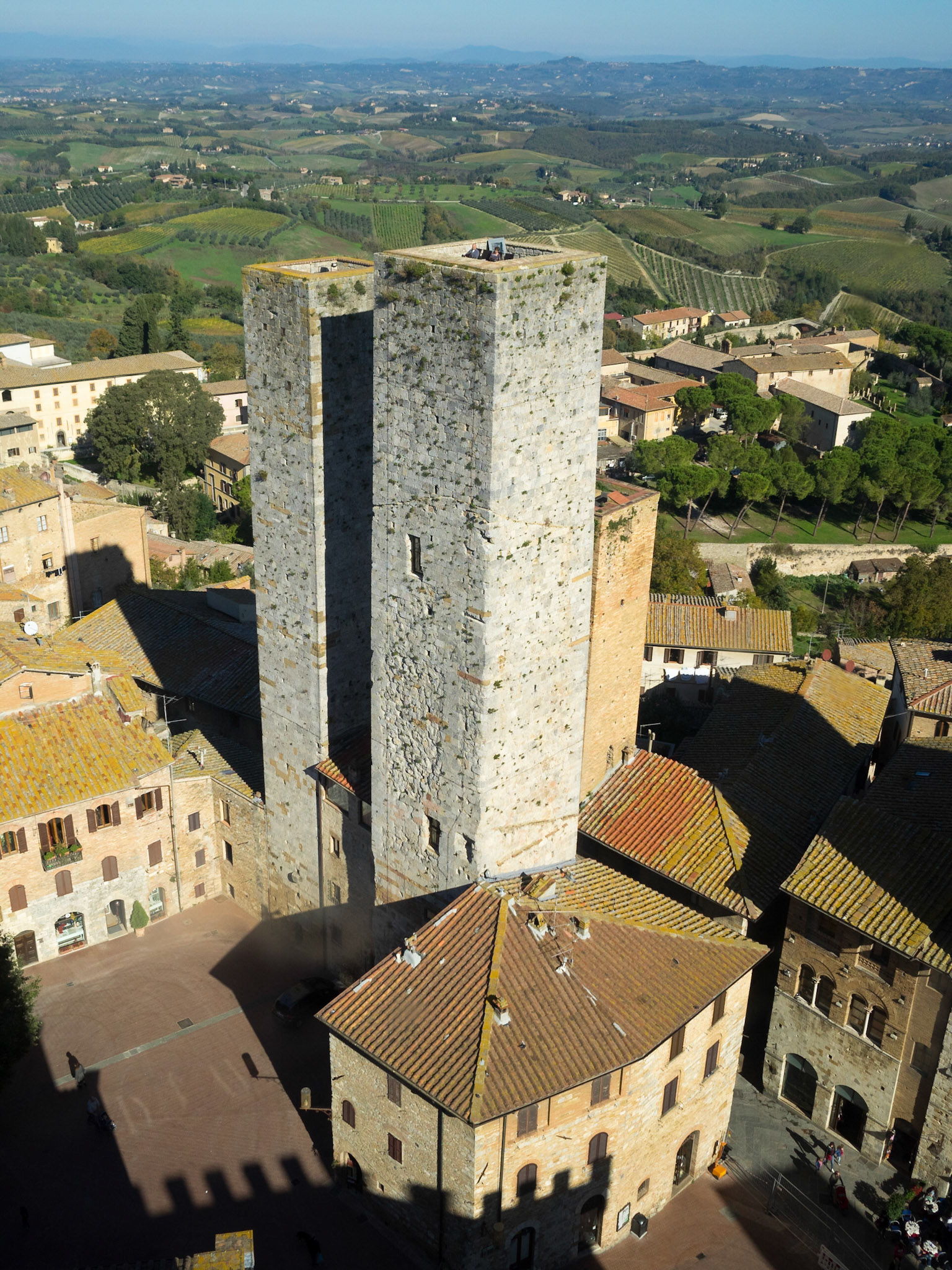 Over San Gimignano roofs