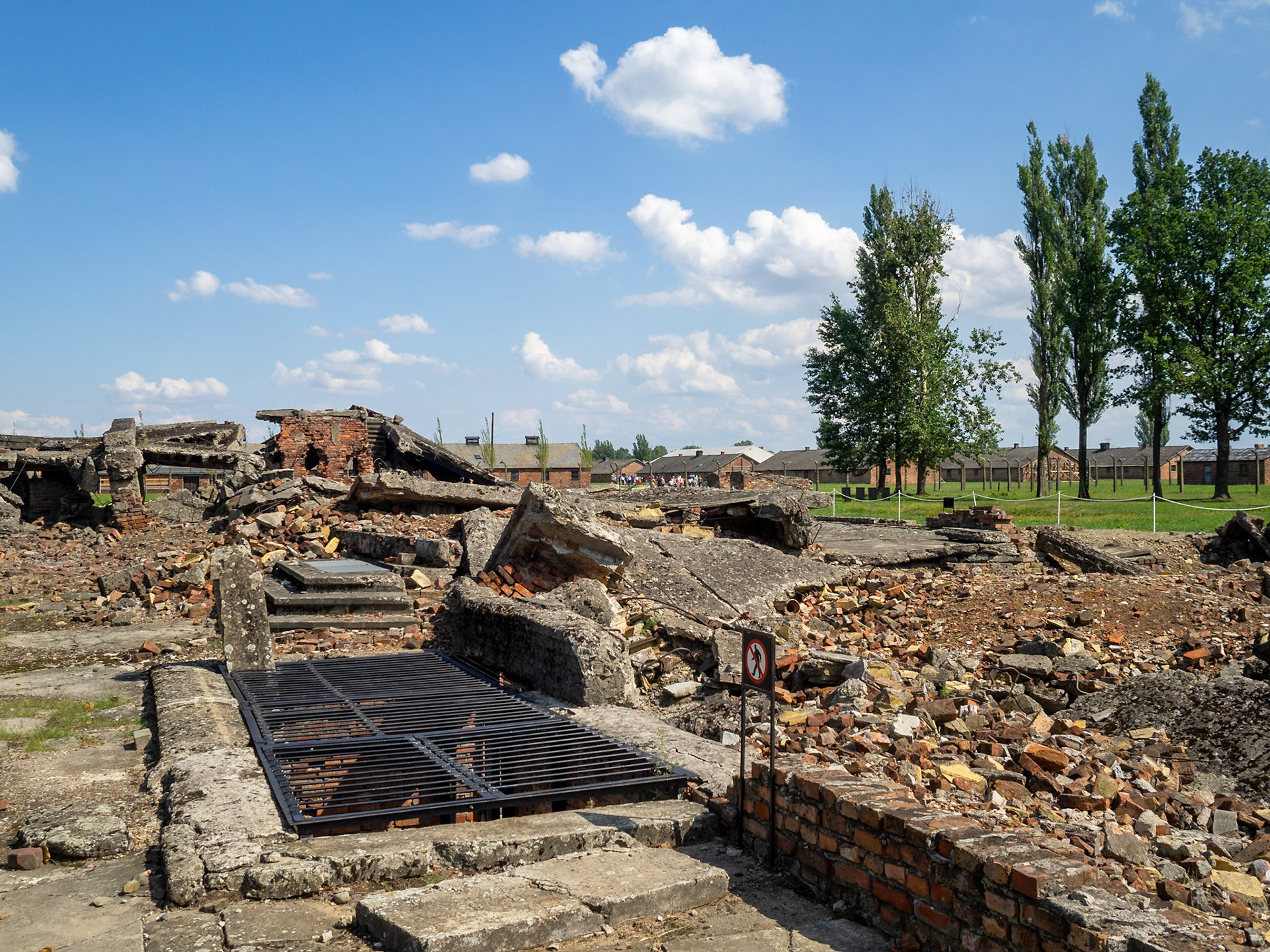 Ruins of the gas chambers of Auschwitz II Concentration Camp