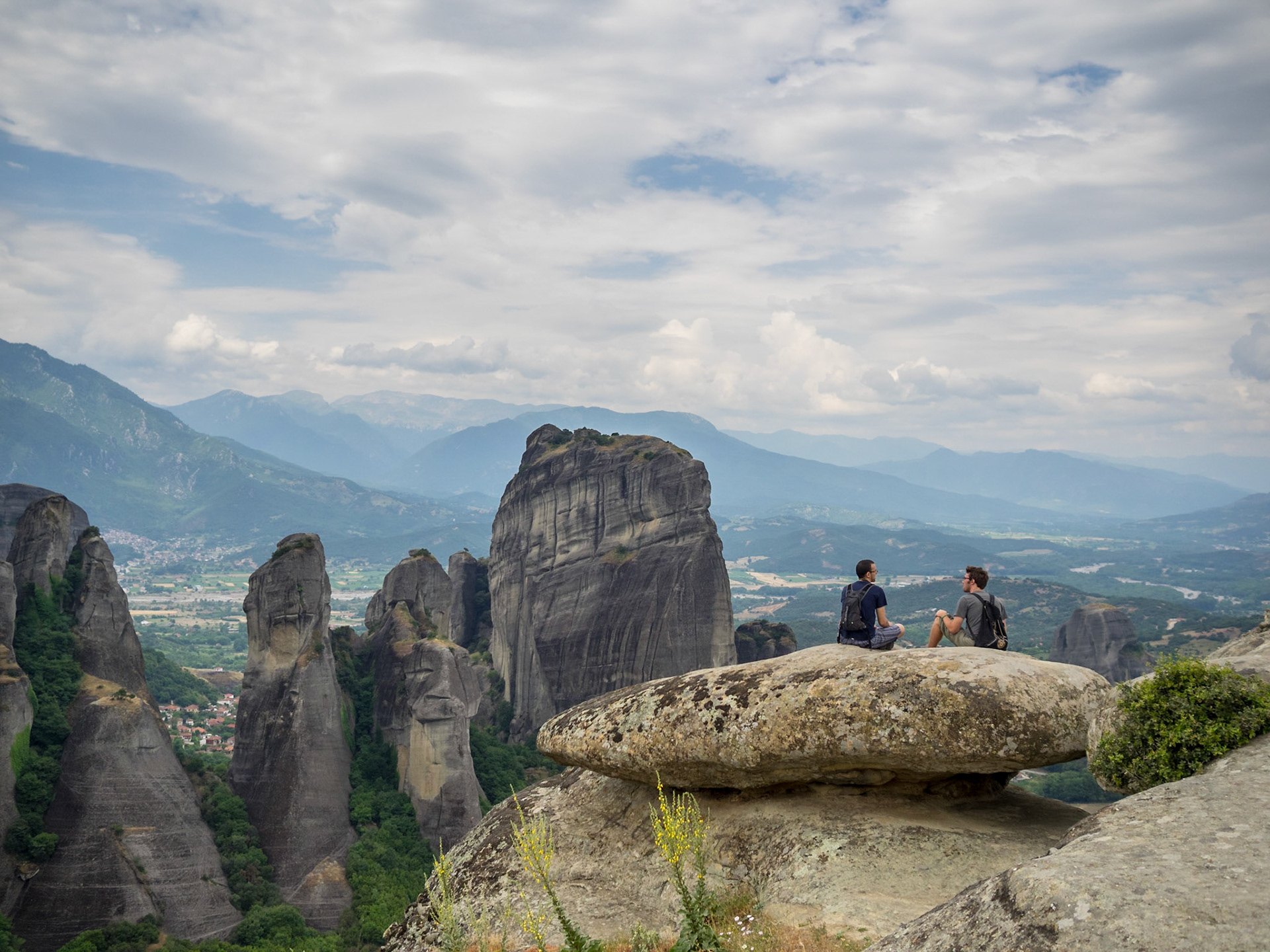 Having a chat over Kalambaka rocks