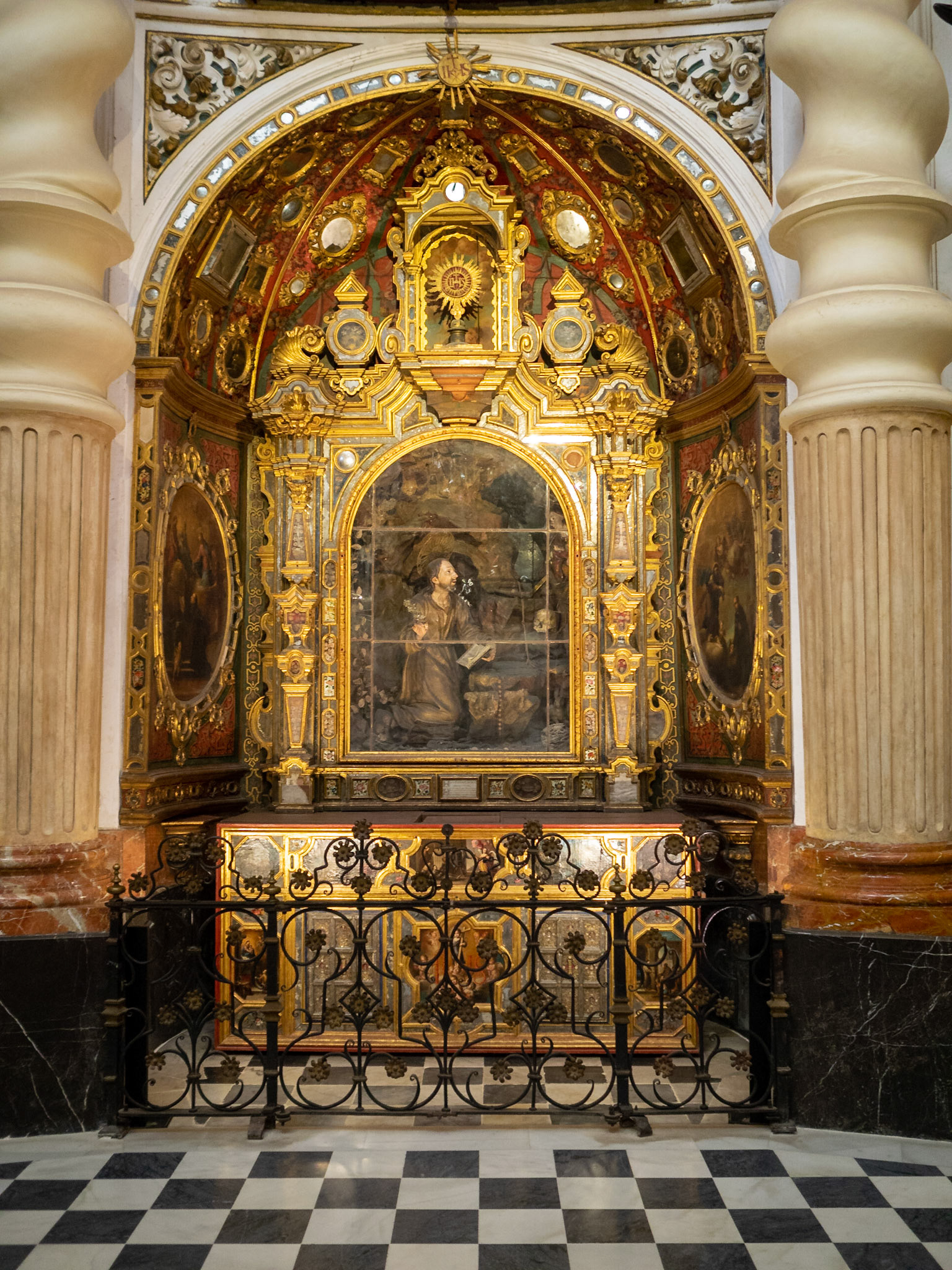 Church of Saint Louis of France baroque altarpiece of Saint Ignatius of Loyola