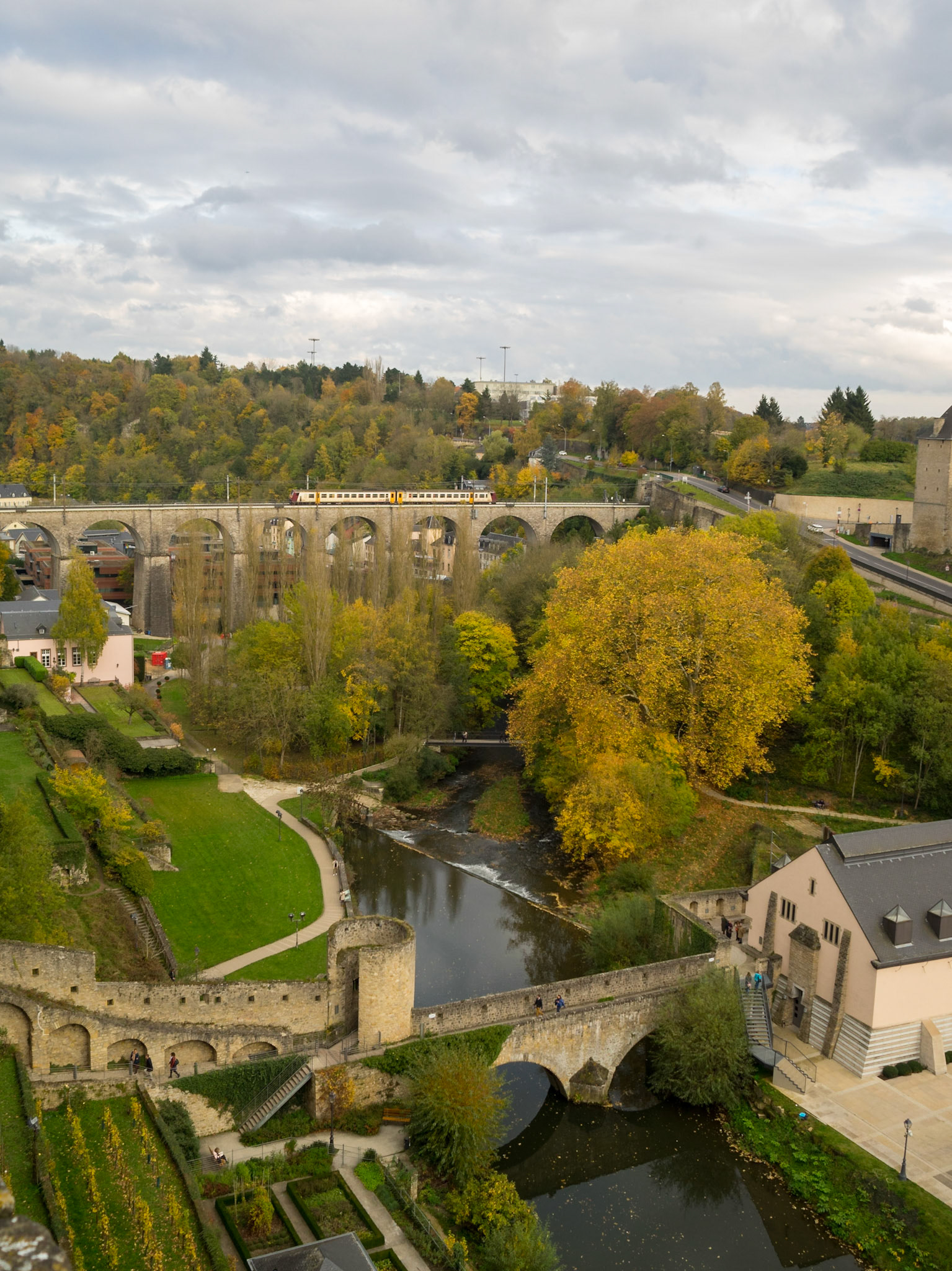 Alzette River passing Luxembourg City