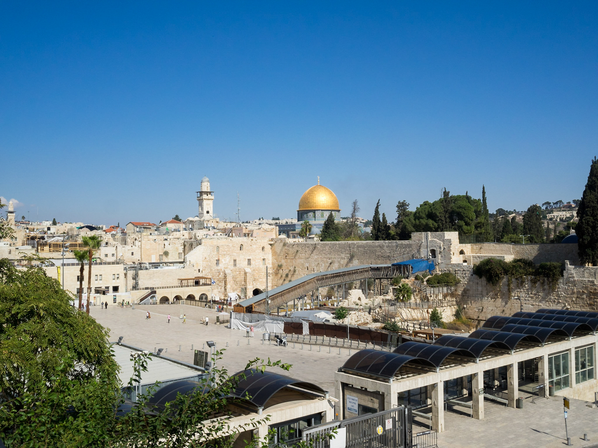 Entry gates to the Wailing Wall