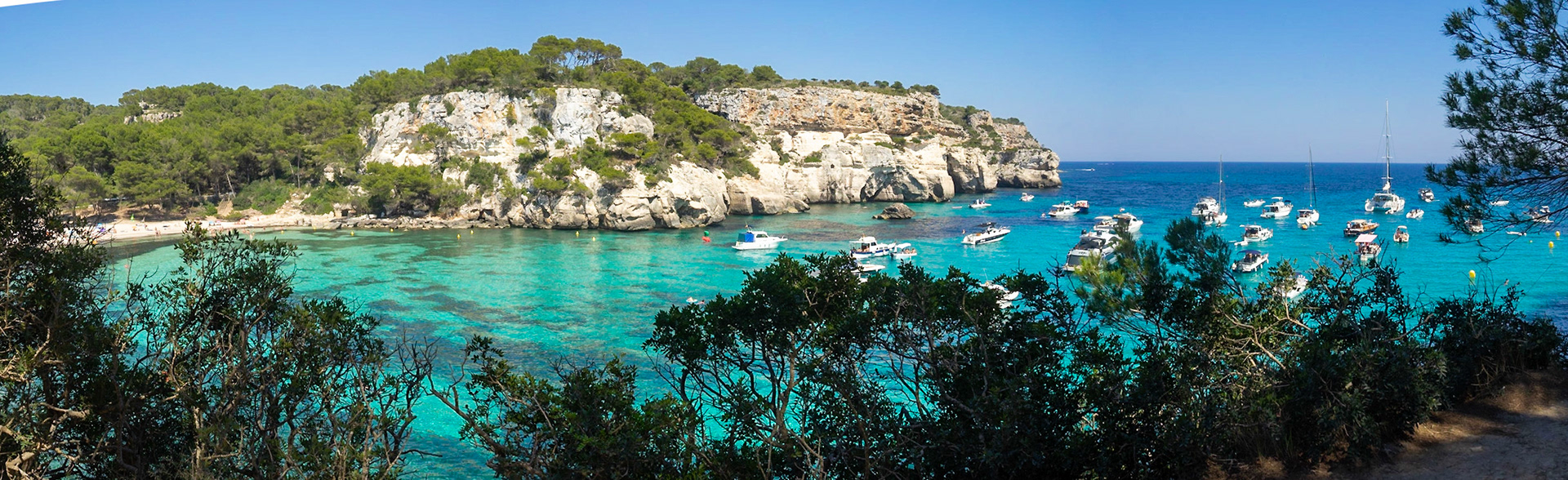 Panorama of Cala Macarella, Menorca