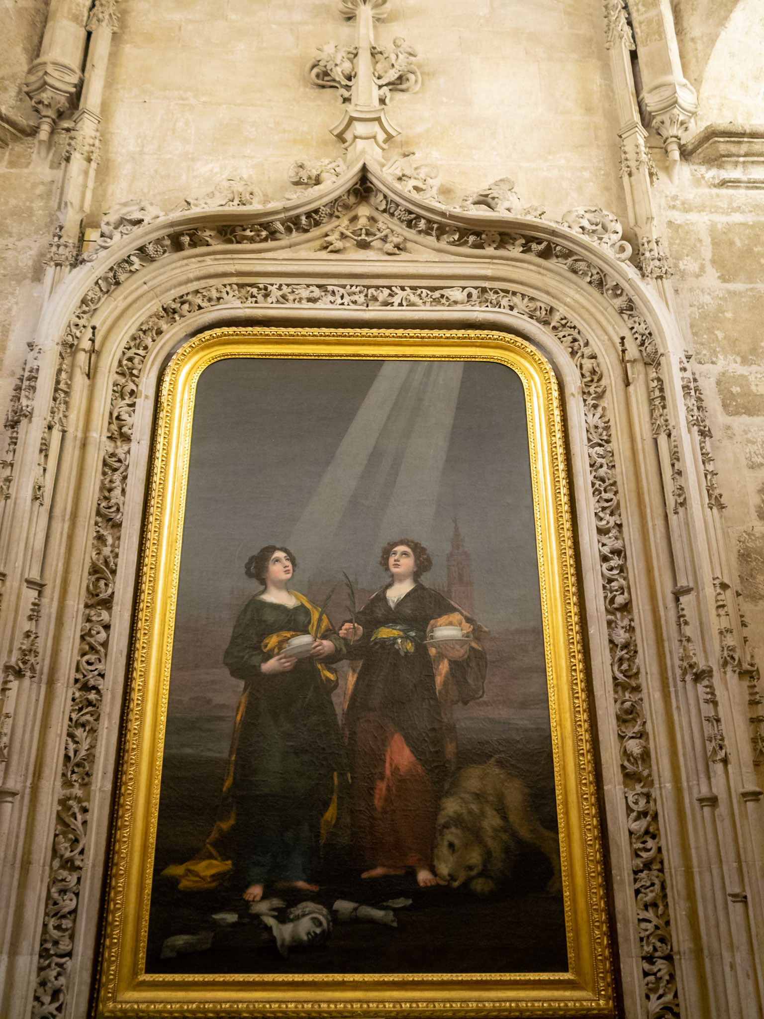 Francisco Goya Santa Justa e Rufina paiting, Vestry of the chalices, Seville Cathedral