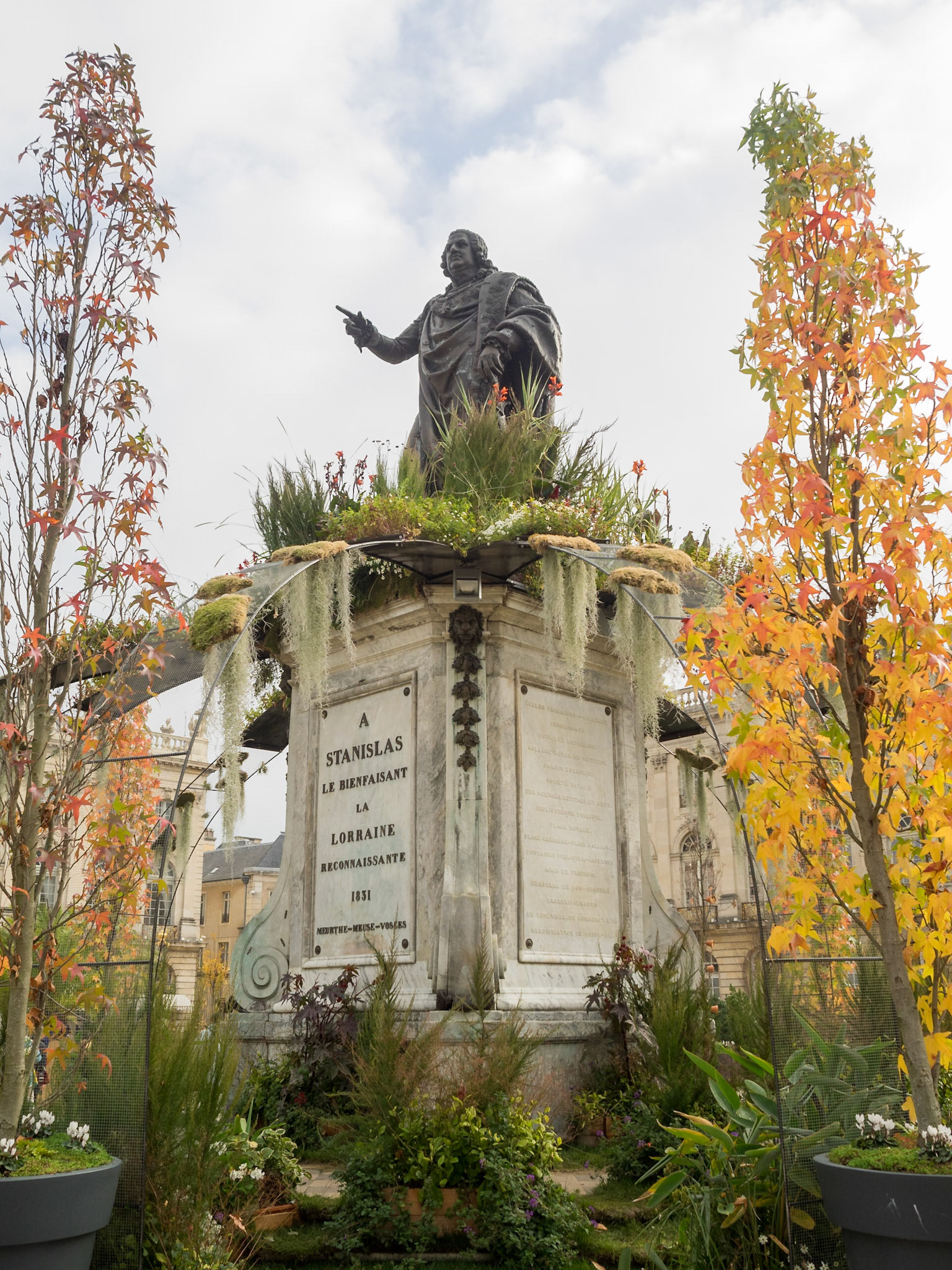 Stanislas statue in the square named after him in Nancy