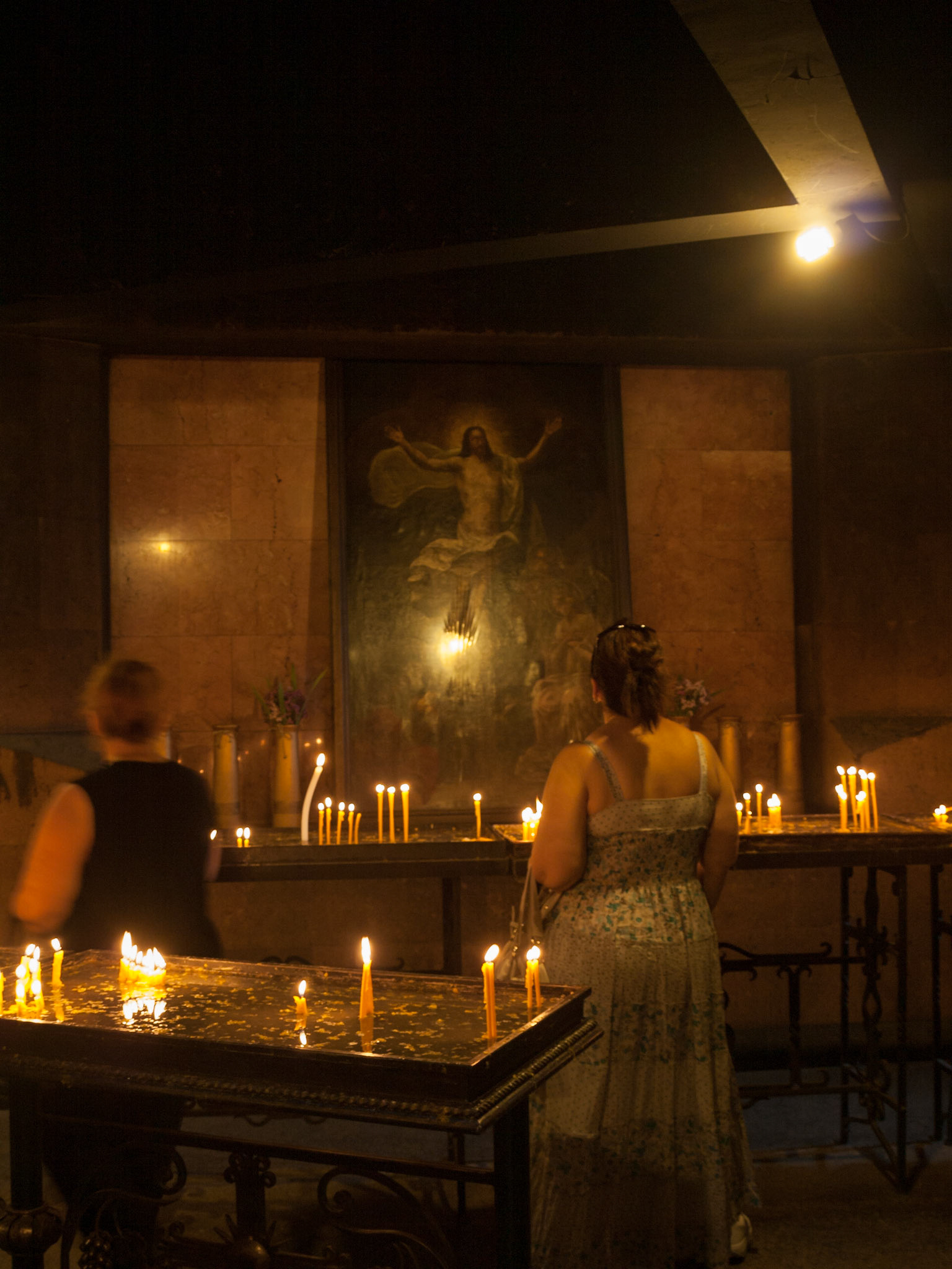 Modern Armenian church in Yerevan, interior view