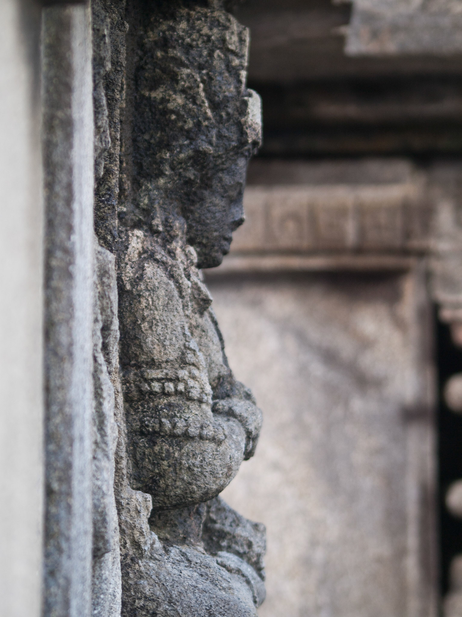 Stone carving detail from the Prambanan temples