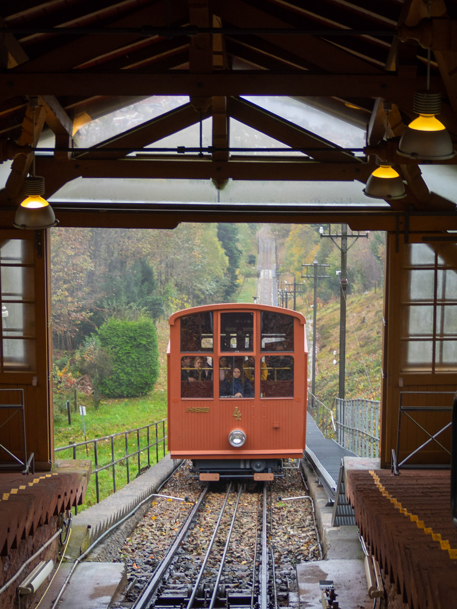 Heidelberg Bergbahn by the station at the top of the hill