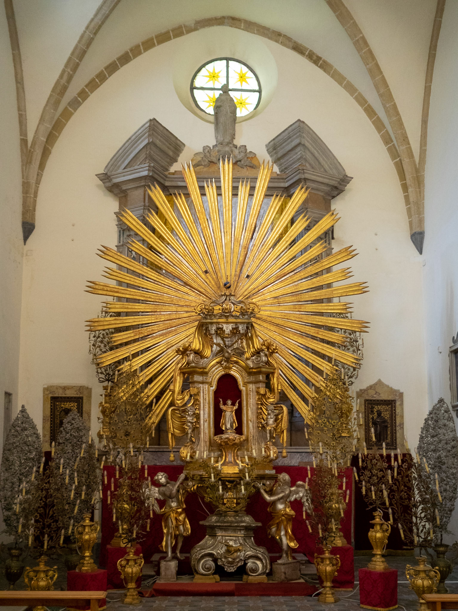 San Domenico Maggiore Church side chapel frescos, Naples
