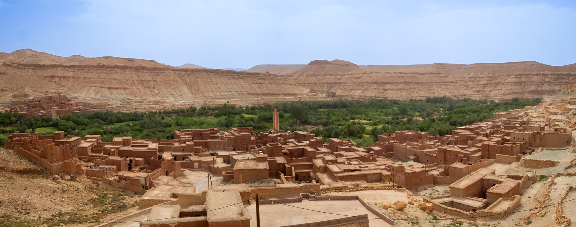 An Atlas Mountains hamlet by Ounila River, Morocco
