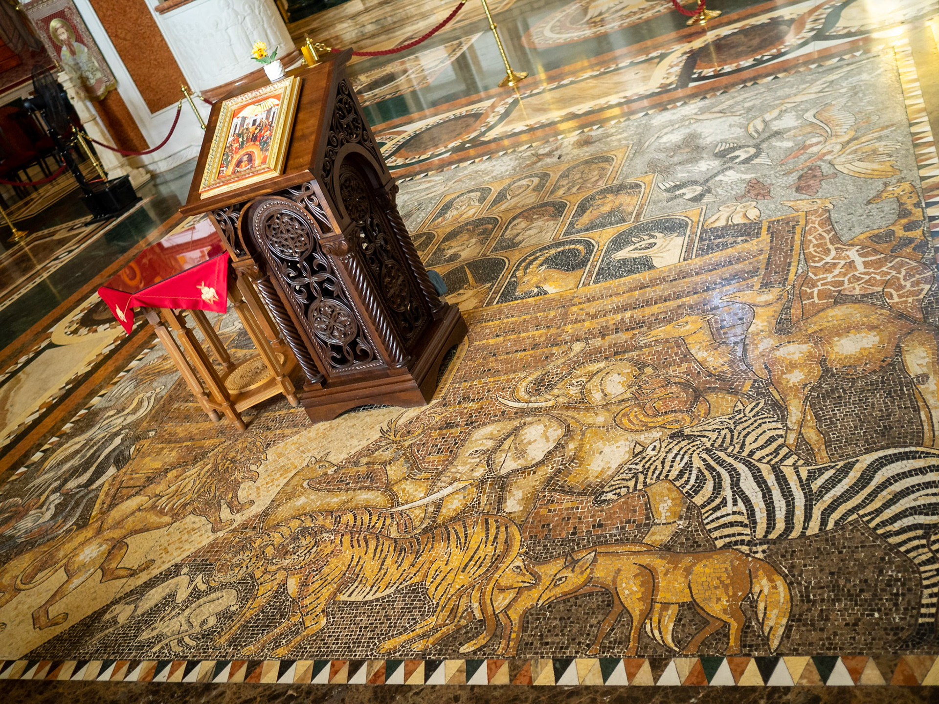 Floor mosaic of the Cathedral of the Resurrection of Christ, Podgorica