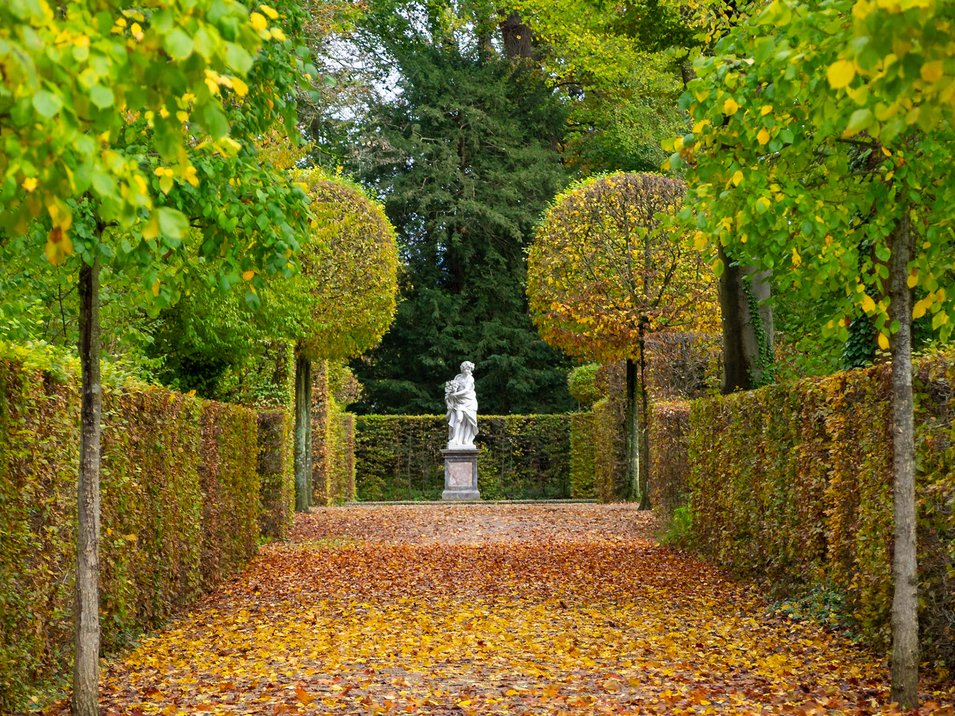Autumn colours in the garden of Schwetzingen Palace