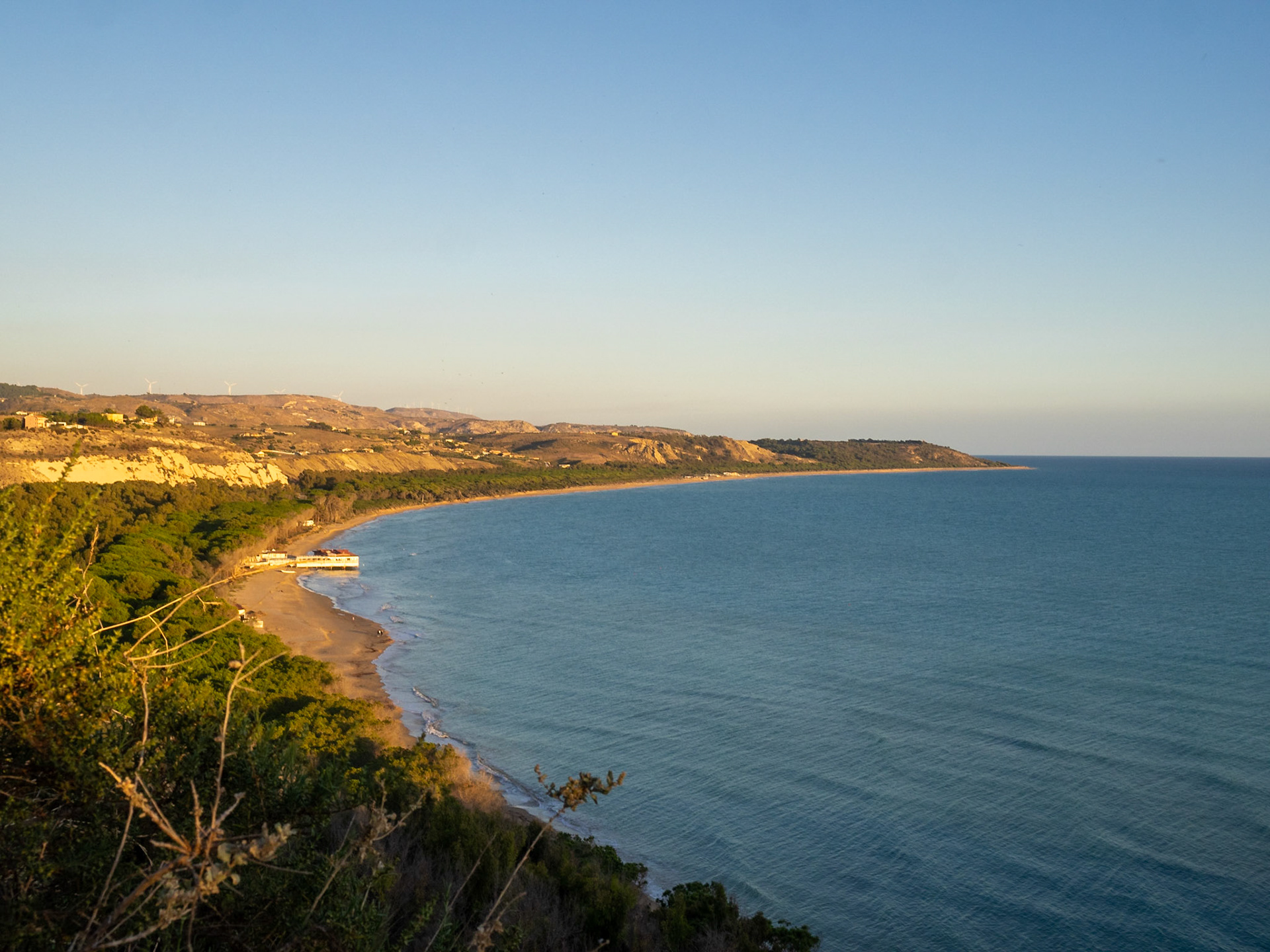 Eraclea Minoa beach seen from Capo Bianco