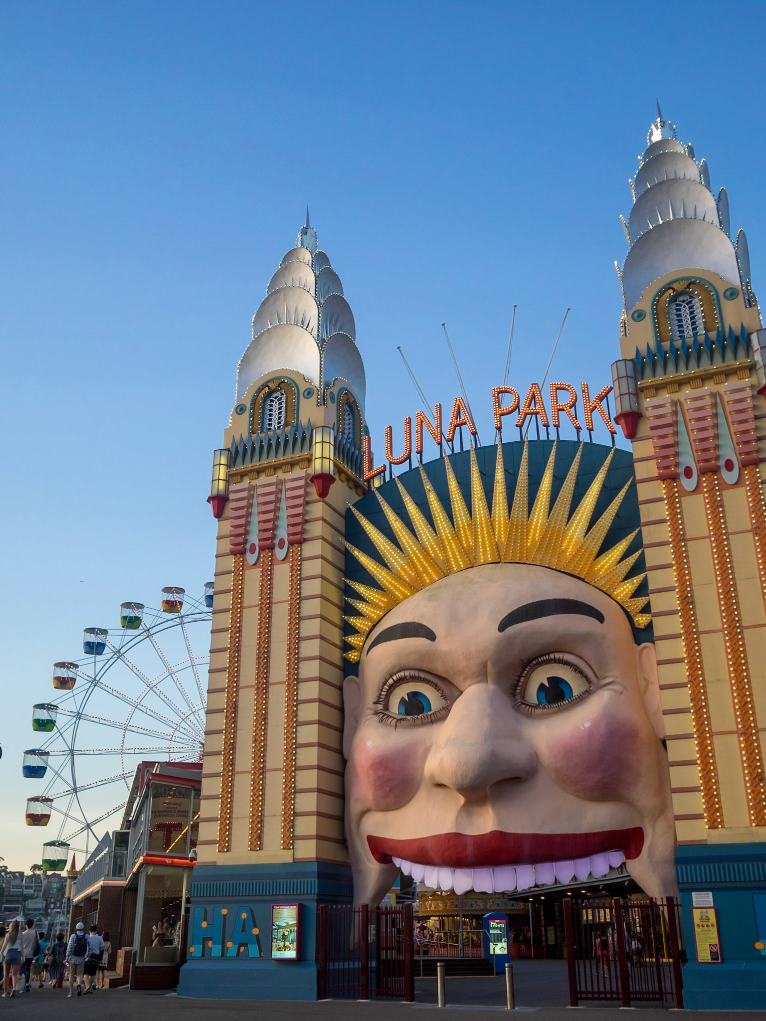 Luna Park Sydney entry gate face