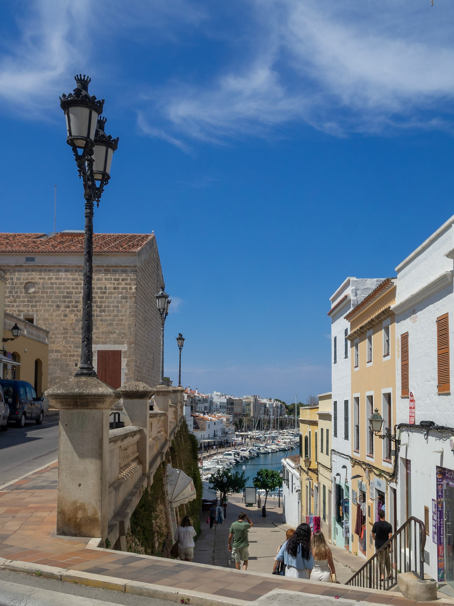 A street leading to the Ciutadella de Menorca port