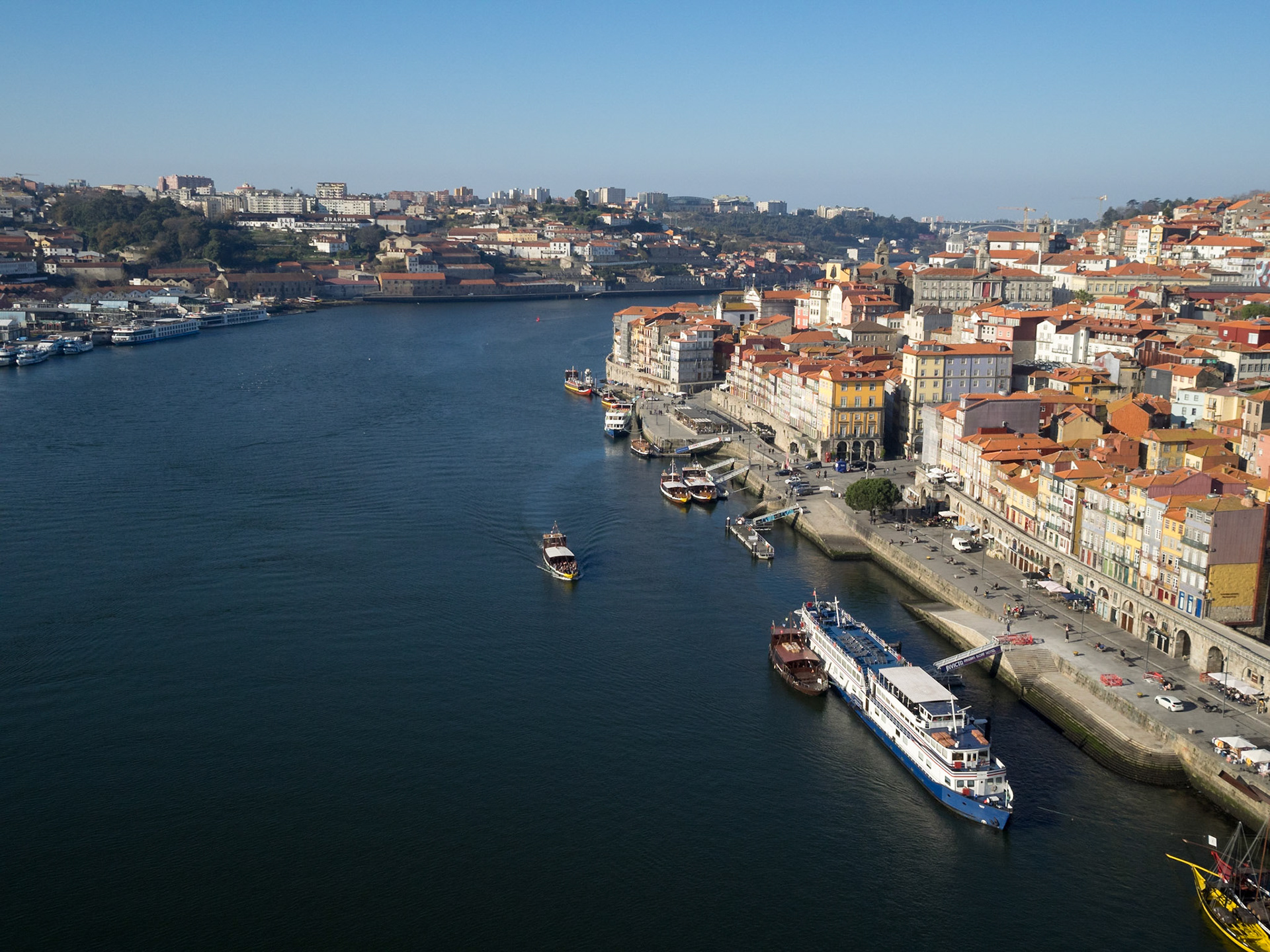 Douro River and Oporto seen from Vila Nova de Gaia