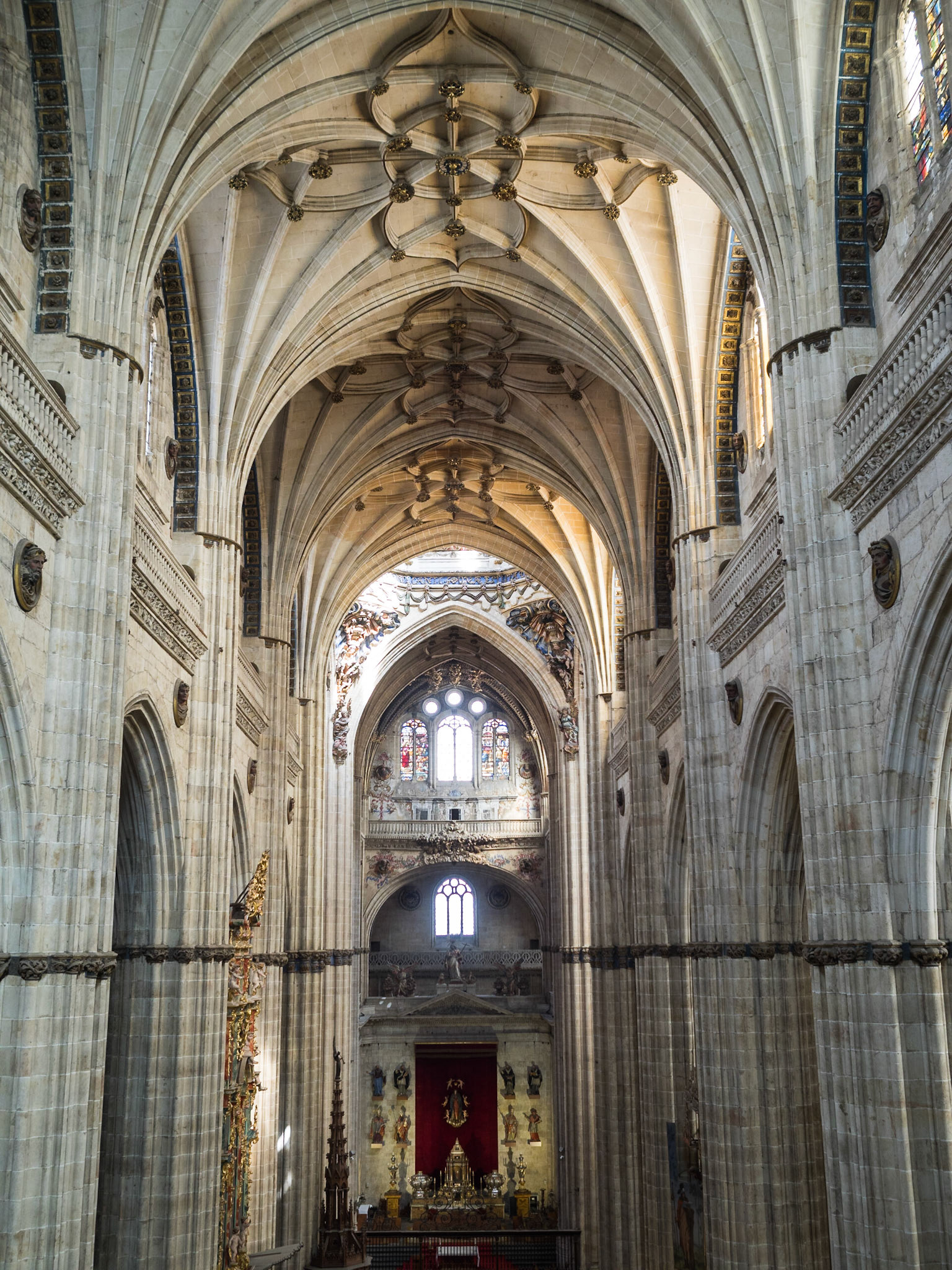 Salamanca Cathedral main nave seen from above