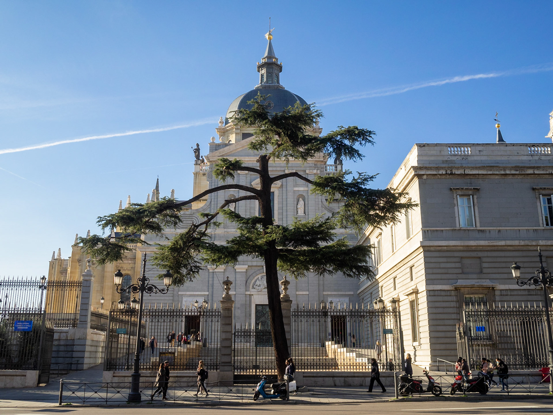 Bailen facade of the Almudena Cathedral, Madrid