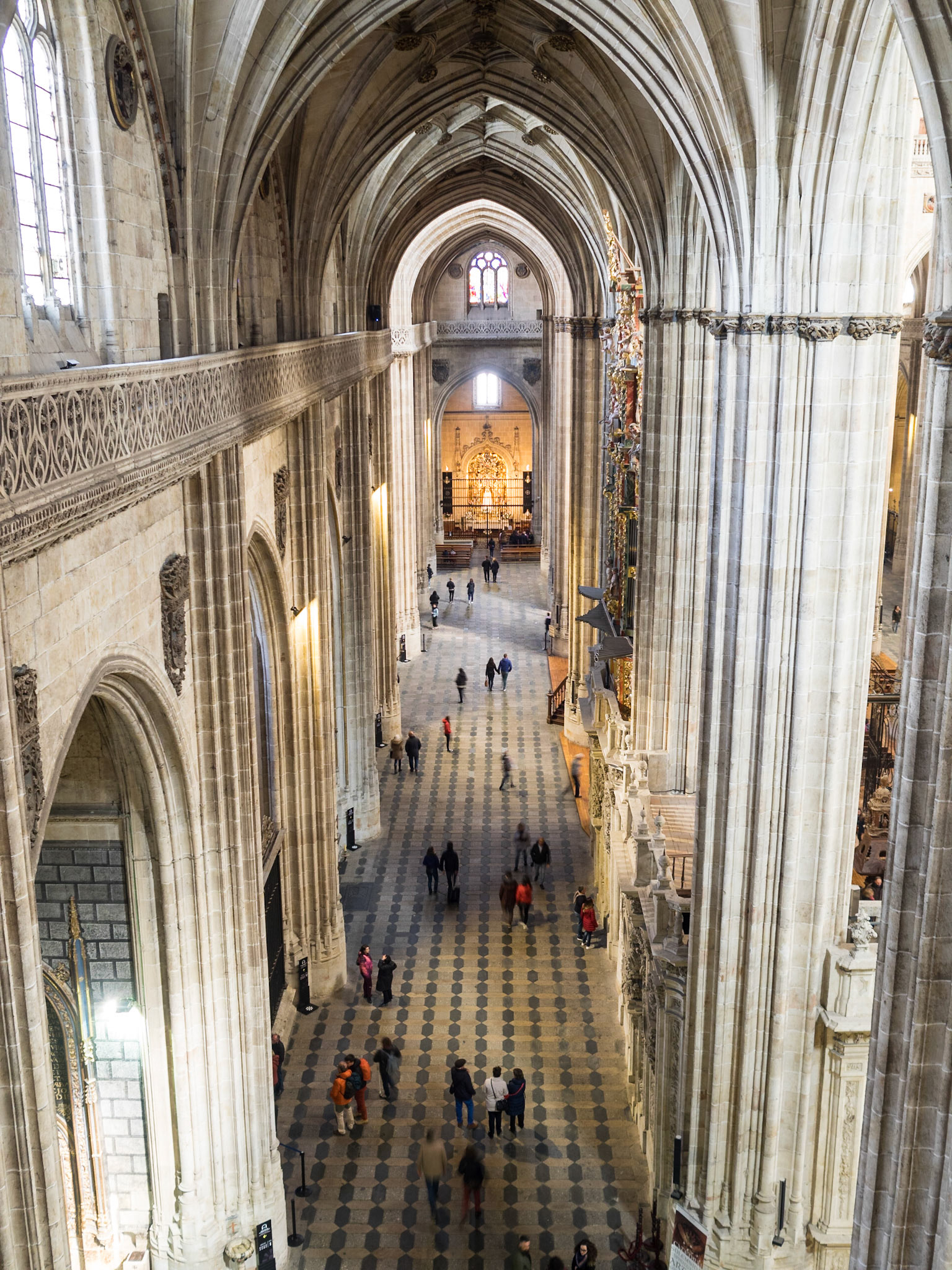 Salamanca Cathedral interior seen from above
