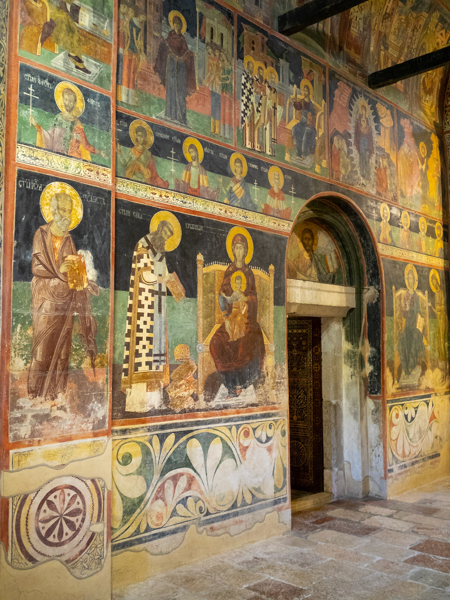 Wall fresco from the narthex of the Church of the Assumption of the Holy Mother of God