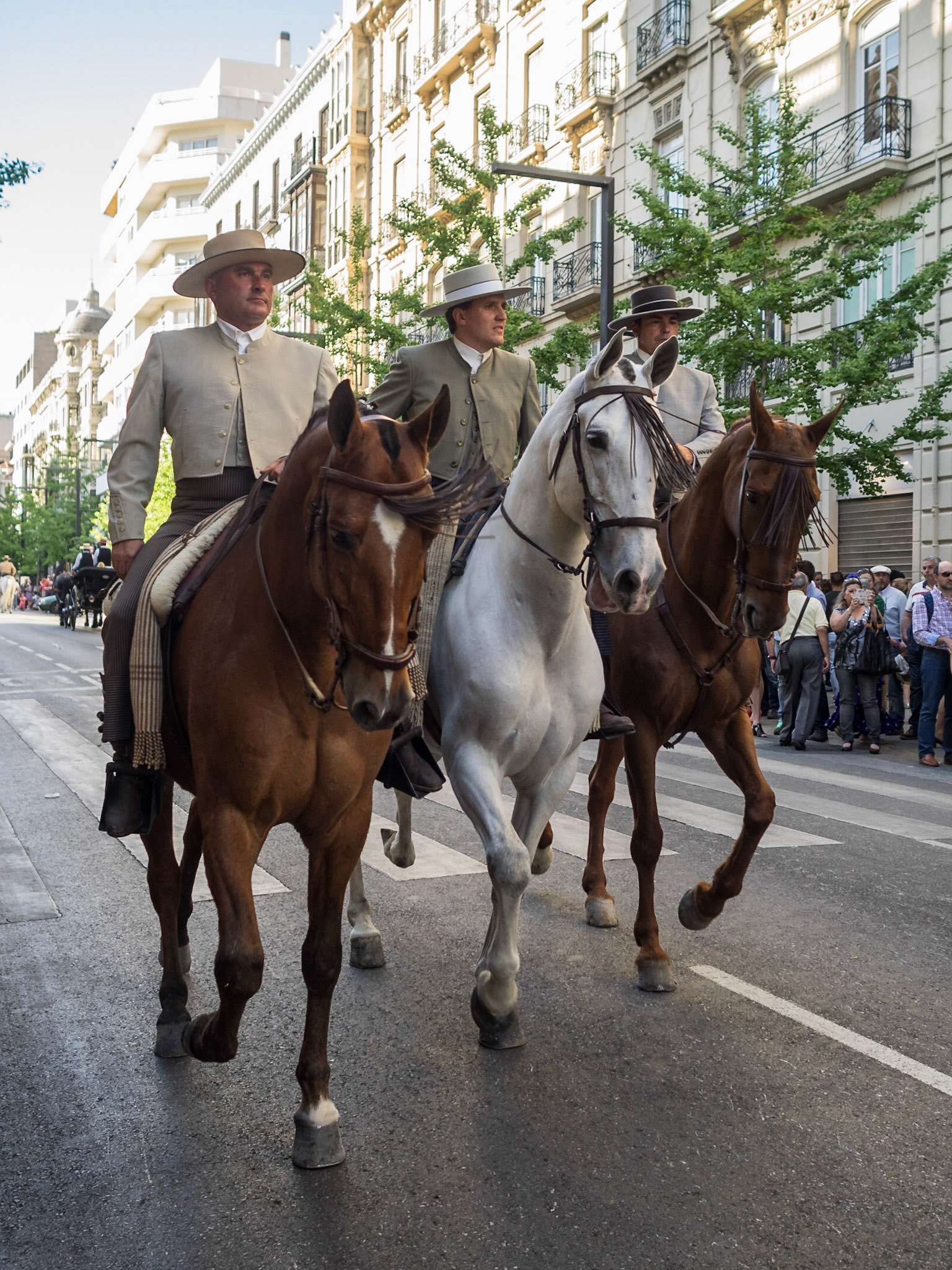 Street parade during the Las Cruces de Mayo in Granada